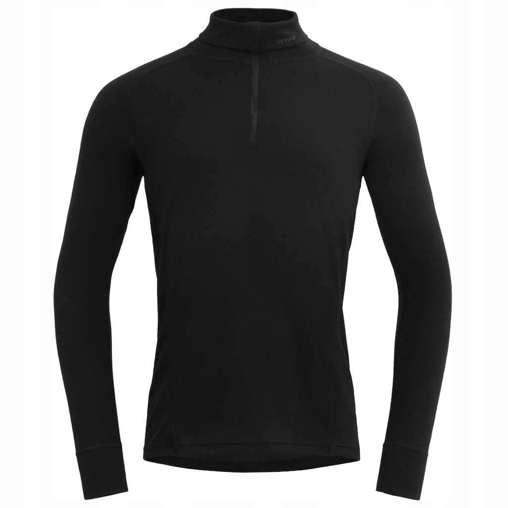Koszulka termoaktywna Devold Duo Active Merino Zip Neck Black L