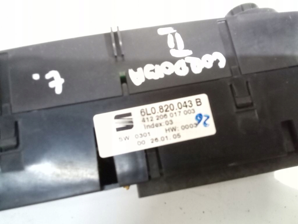 Seat Cordoba II 2 control panel air conditioning devices 6L0820043B