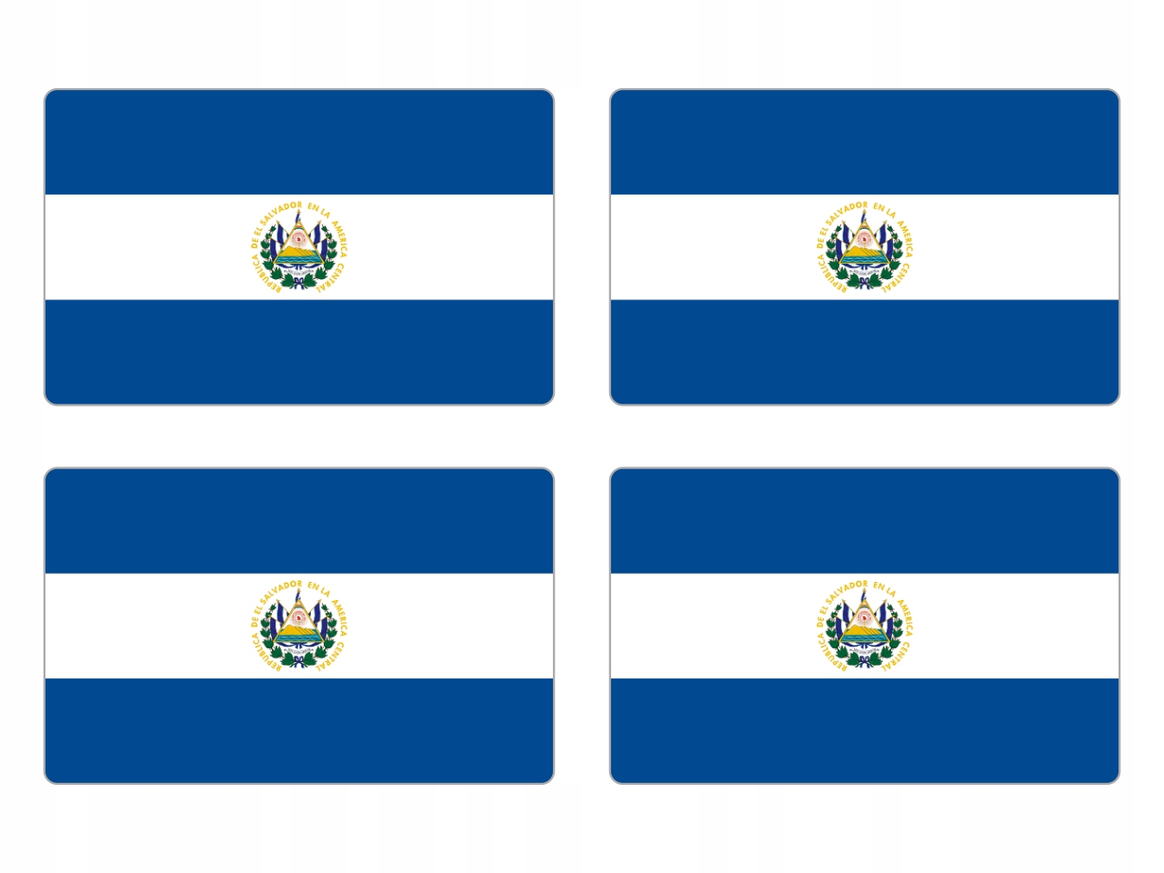 

Naklejki Flaga Salwador na auto moto rower 4szt