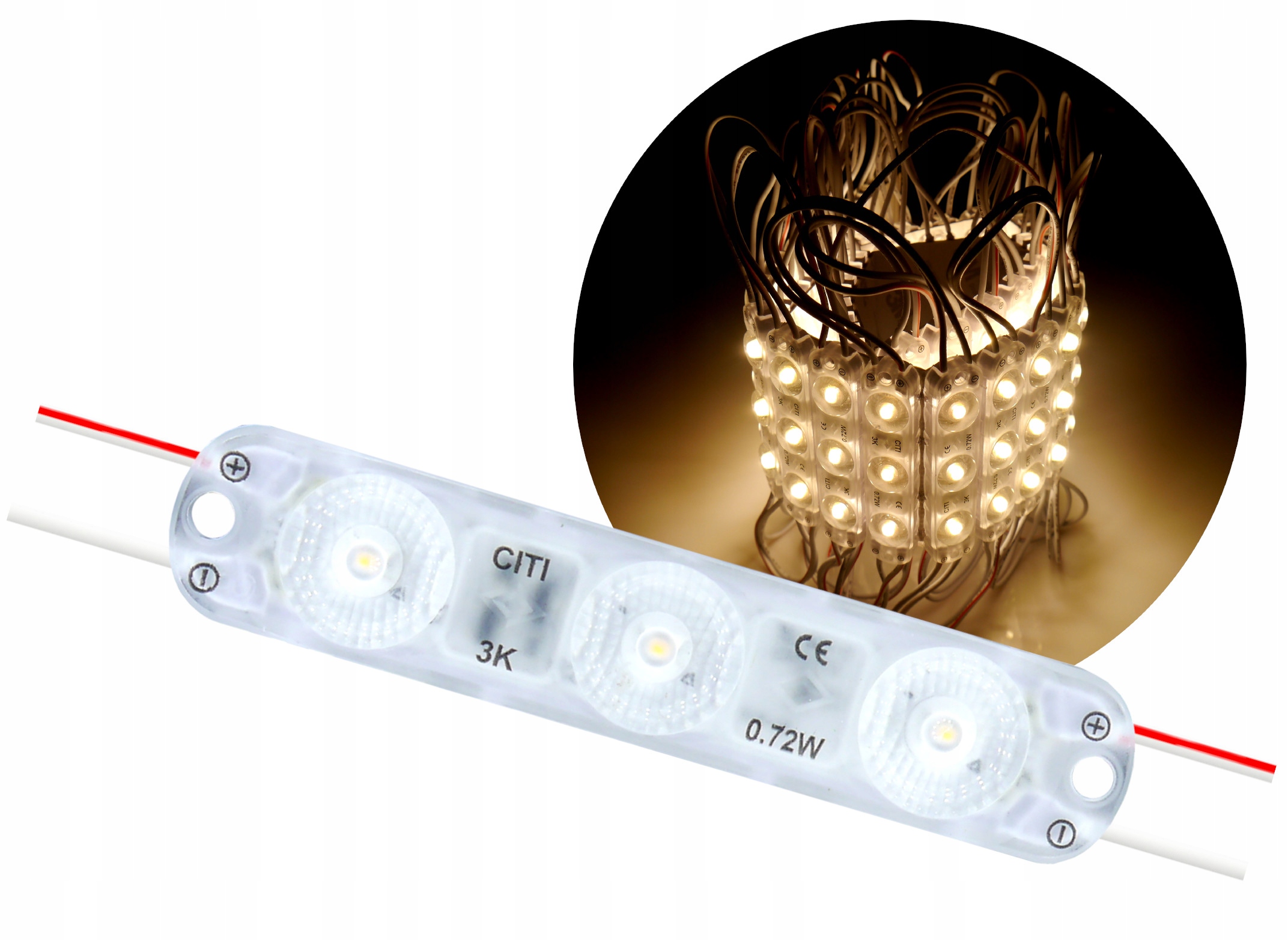 

wydajny Moduł led 12VDC 0,72W 3000K biały ciepły