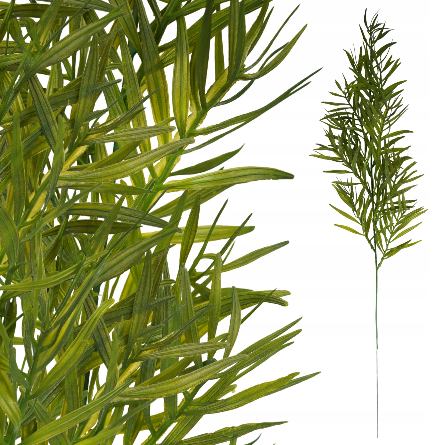 SZTUCZNA GAŁĄZKA LIŚCIE DO STROIKÓW PIK NA DRUCIE 59cm WYSOKA KWIATY STROIK