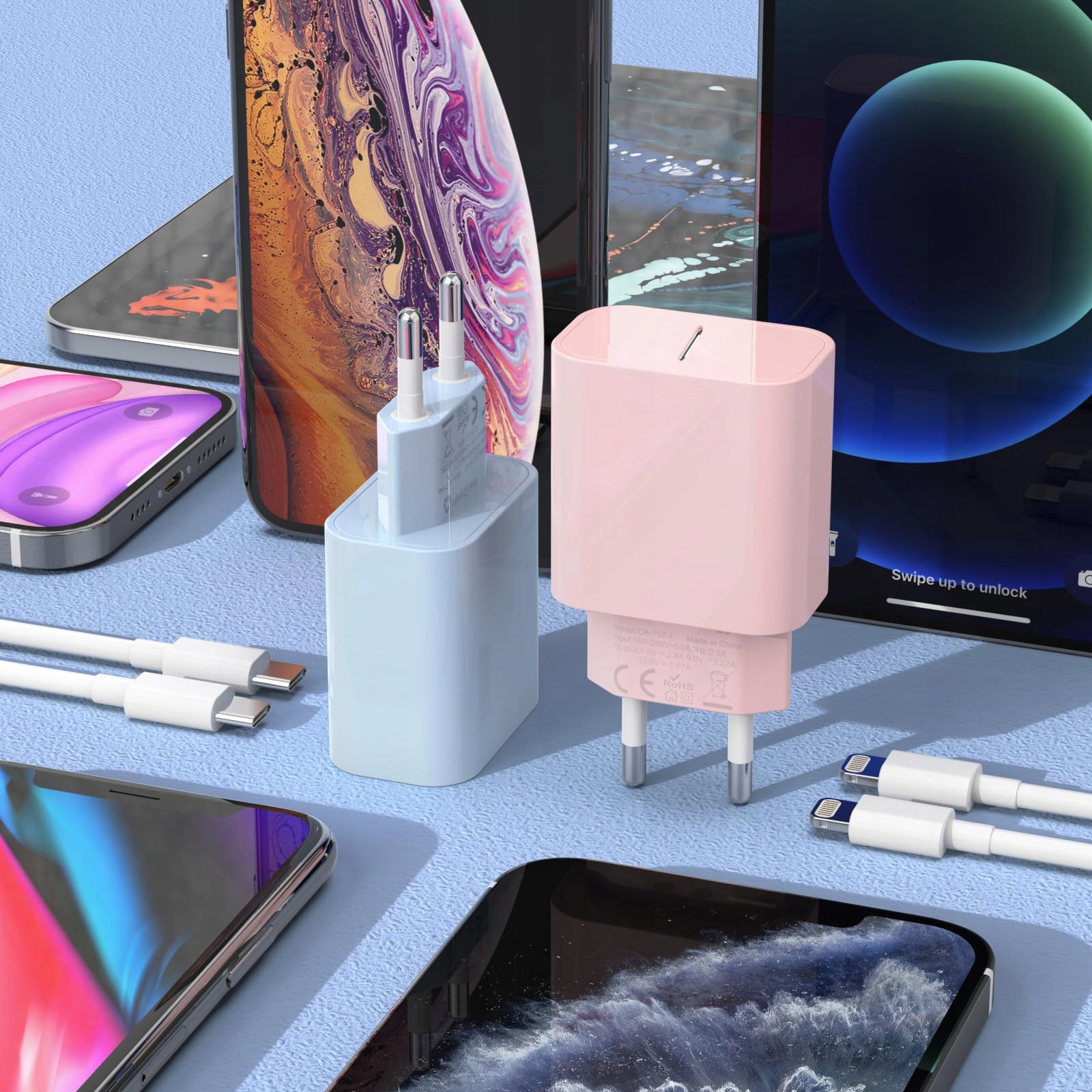 ZNBTCY Zestaw 2 Ładowarek 20W USB C i 2 Kabli iPhone 2M — miniatura 7
