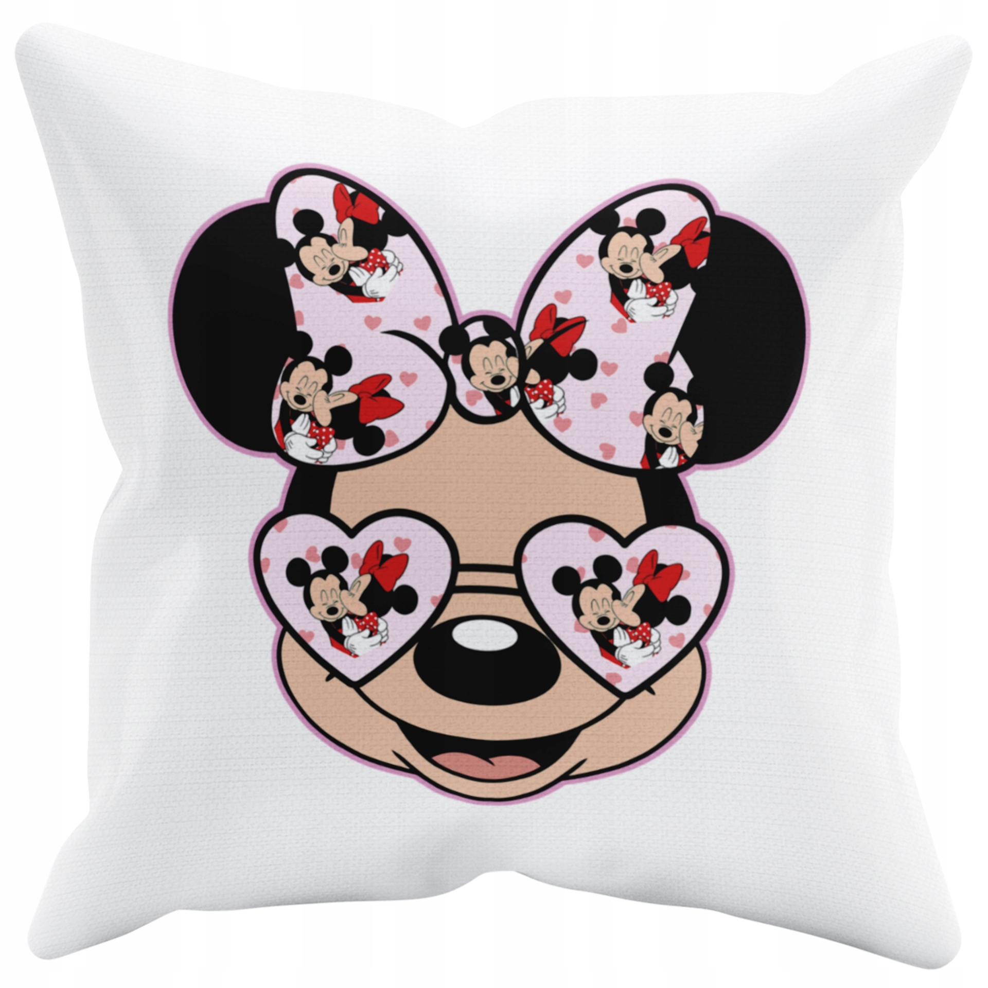 POSZEWKA NA PODUSZKĘ JAŚKA DO PRZEDSZKOLA MYSZKA MINNIE + IMIĘ GRATIS Kolor dominujący biel