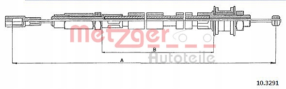 Metzger 10.3291 Cięgło, sterowanie sprzęgłem