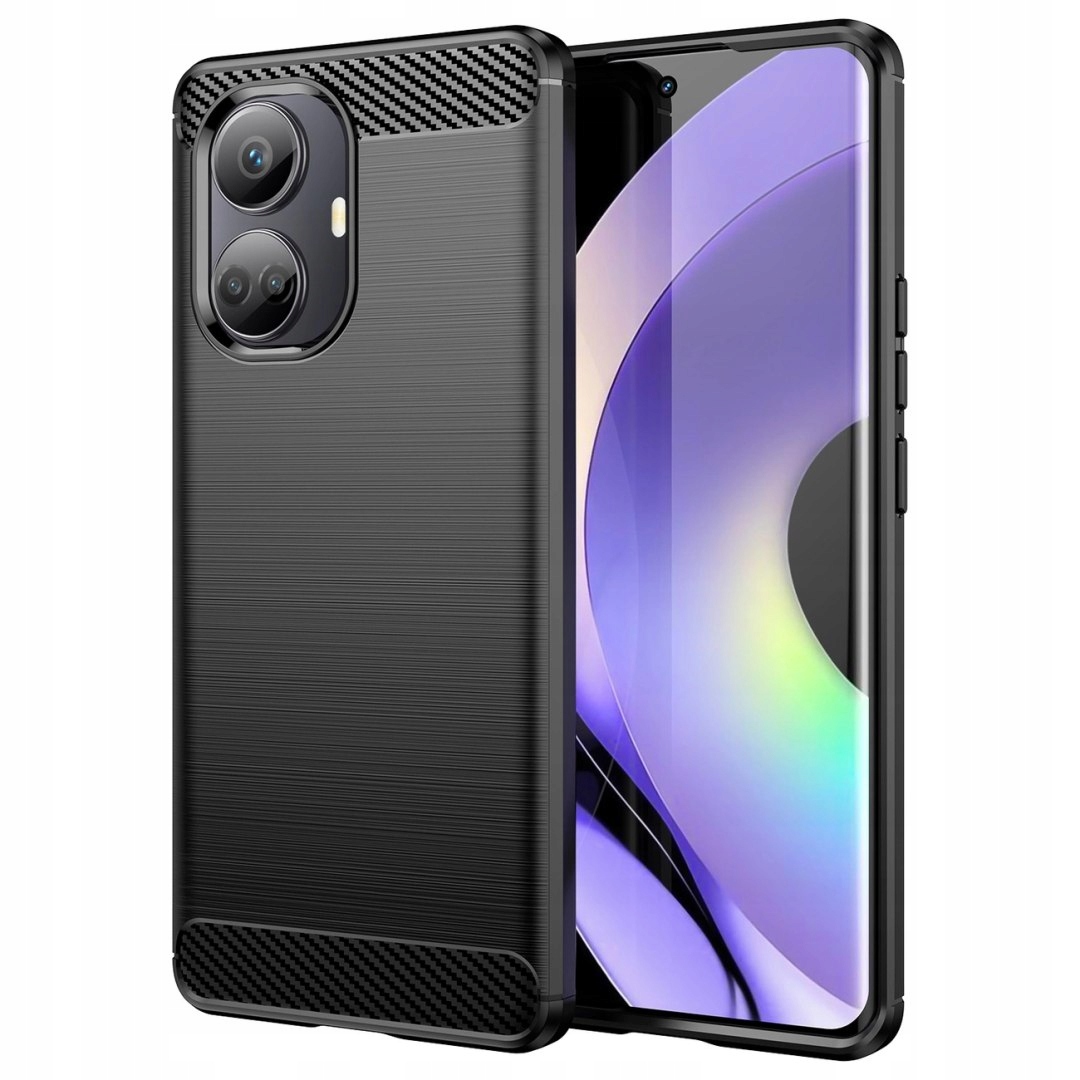 Carbon Case etui do Realme 10 Pro elastyczny silikonowy karbonowy pokrowiec