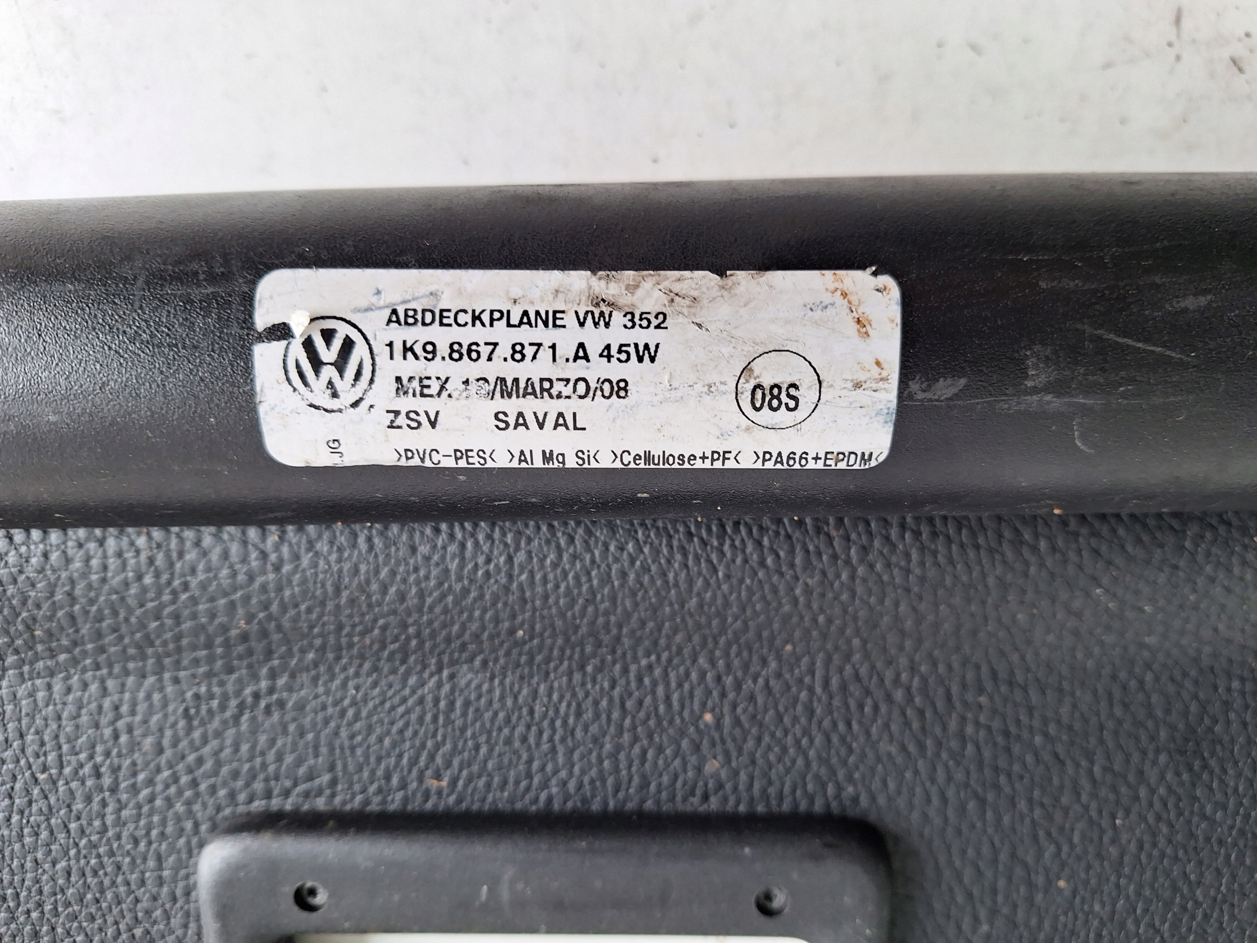 VOLKSWAGEN GOLF V GOLF VI 05-13 blinds boot