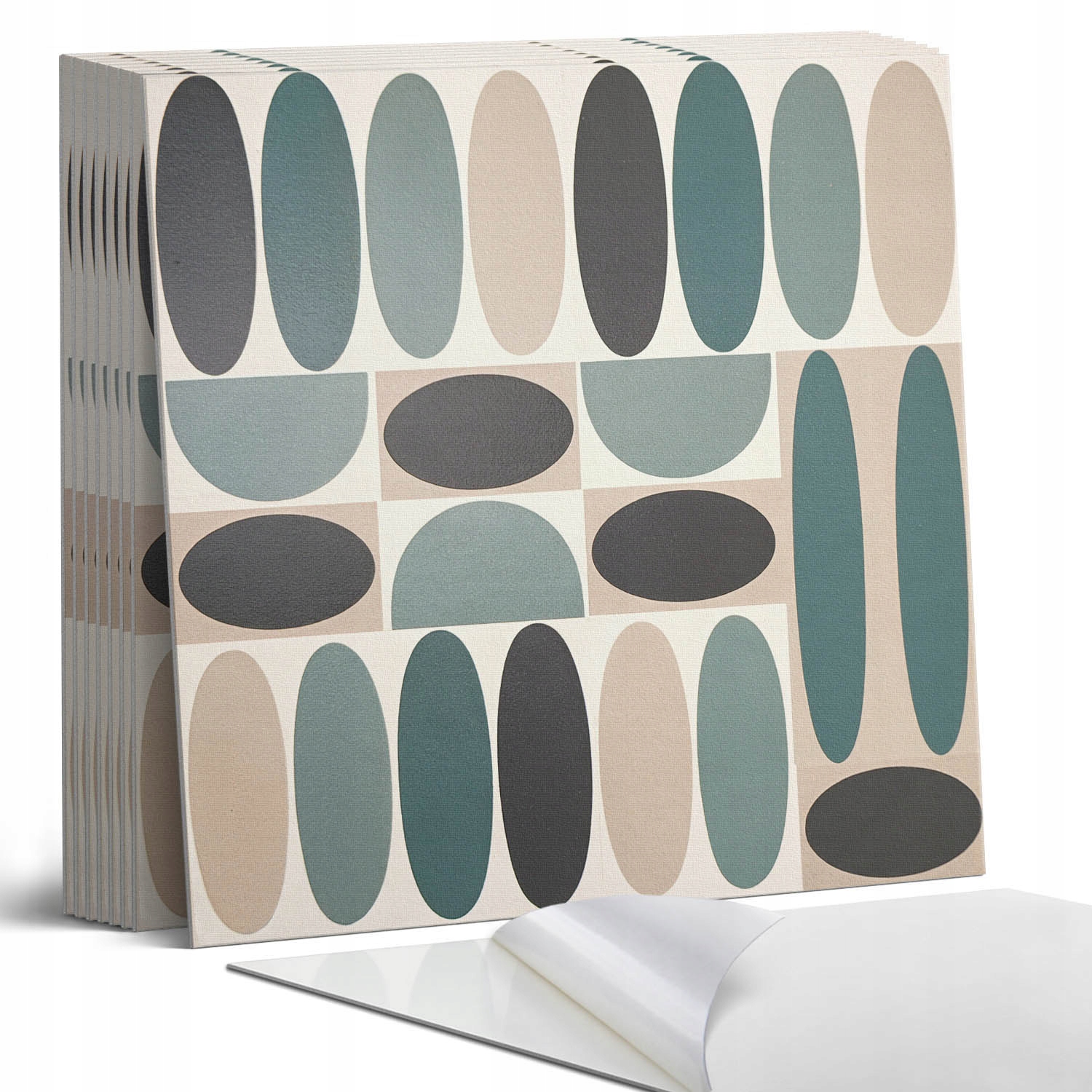 Vinylové dlaždice Stylové oválné vzory v moderním provedení 9 x 30 x 30 cm