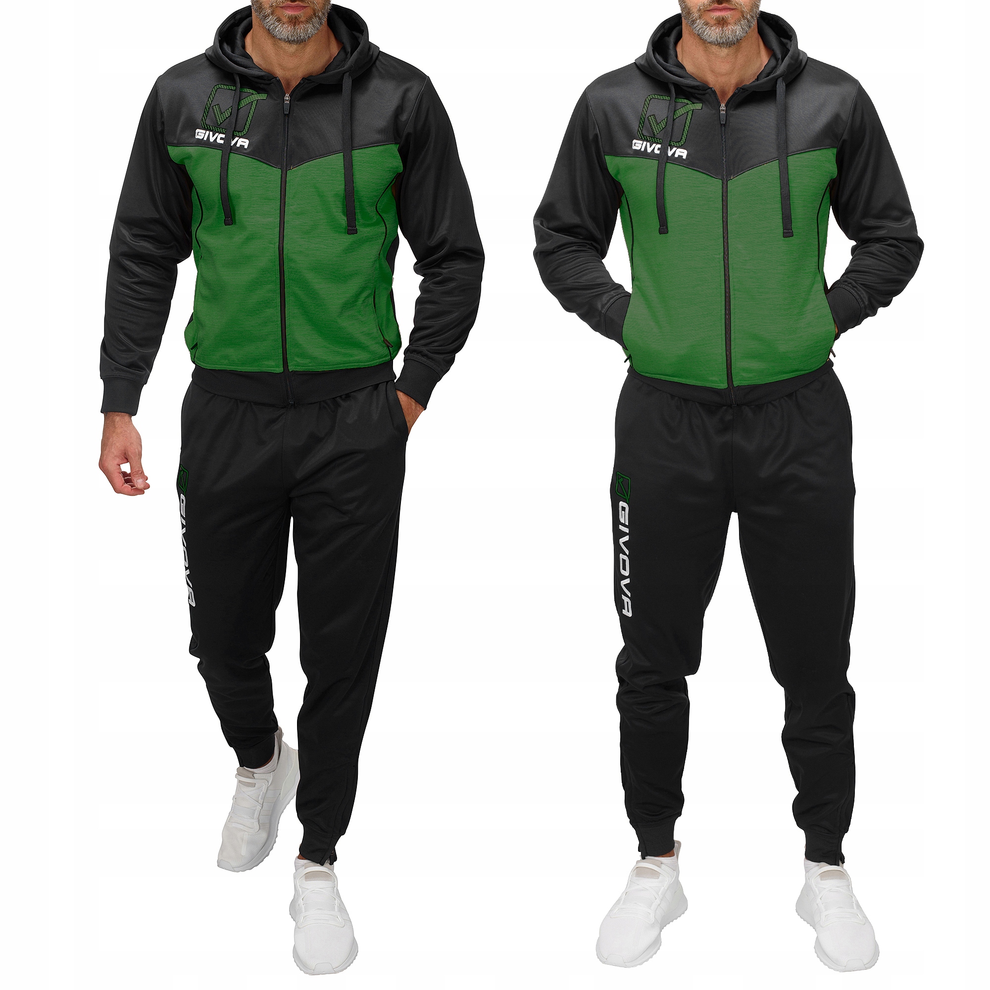 TR018P-37 r. L Givova Visa Melange Męski Komplet Dresowy Sportowy Premium