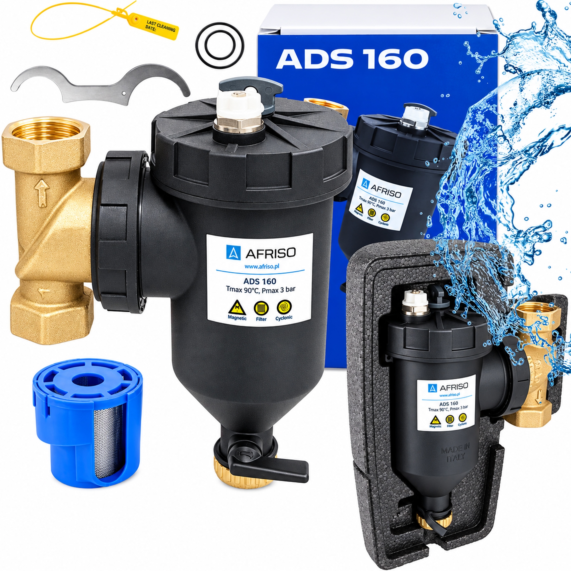 Magnetický Separátor Nečistot 1" Palce Afriso ADS160 Izolace