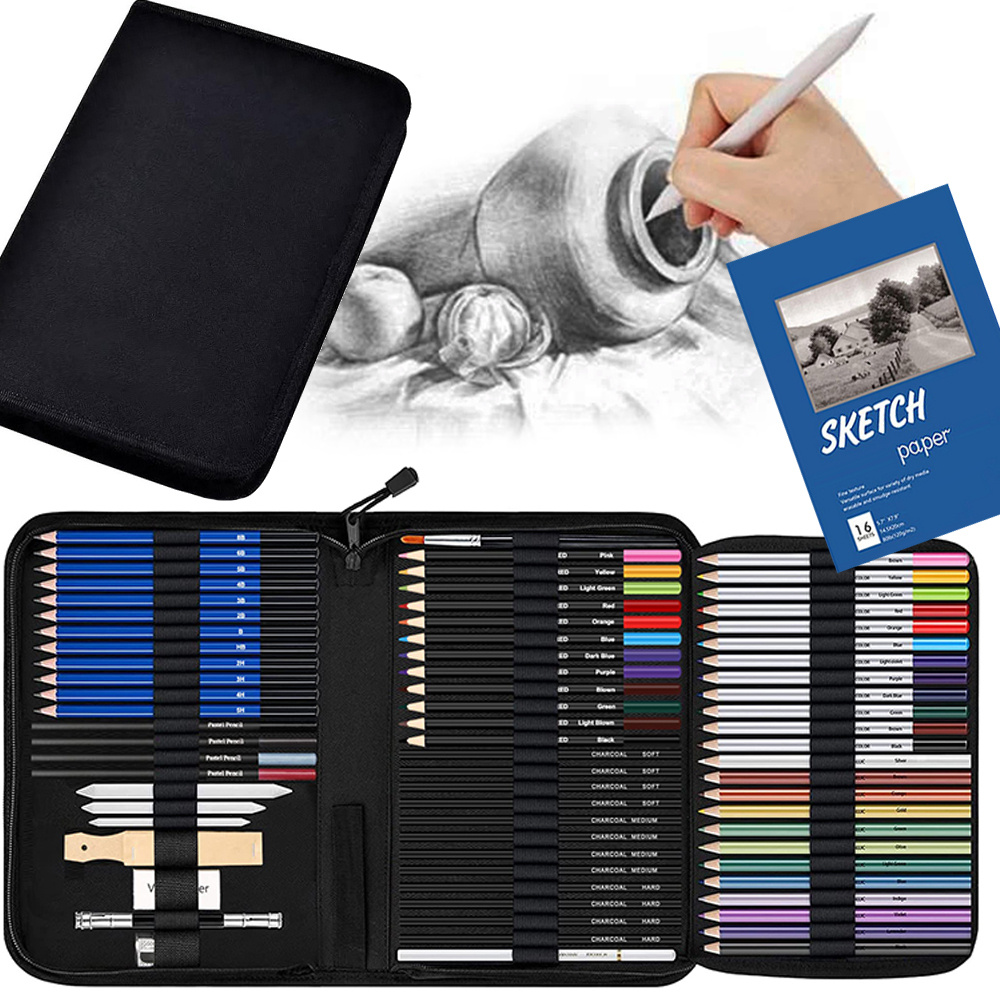Sada na skicování a kreslení vybarvování profesionální umělecká 74el