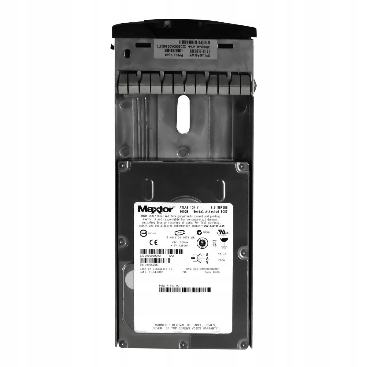 Dell 300GB 71643-02 72772-04 300GB 10K 16MB Sas 3,5'' 8J300S0