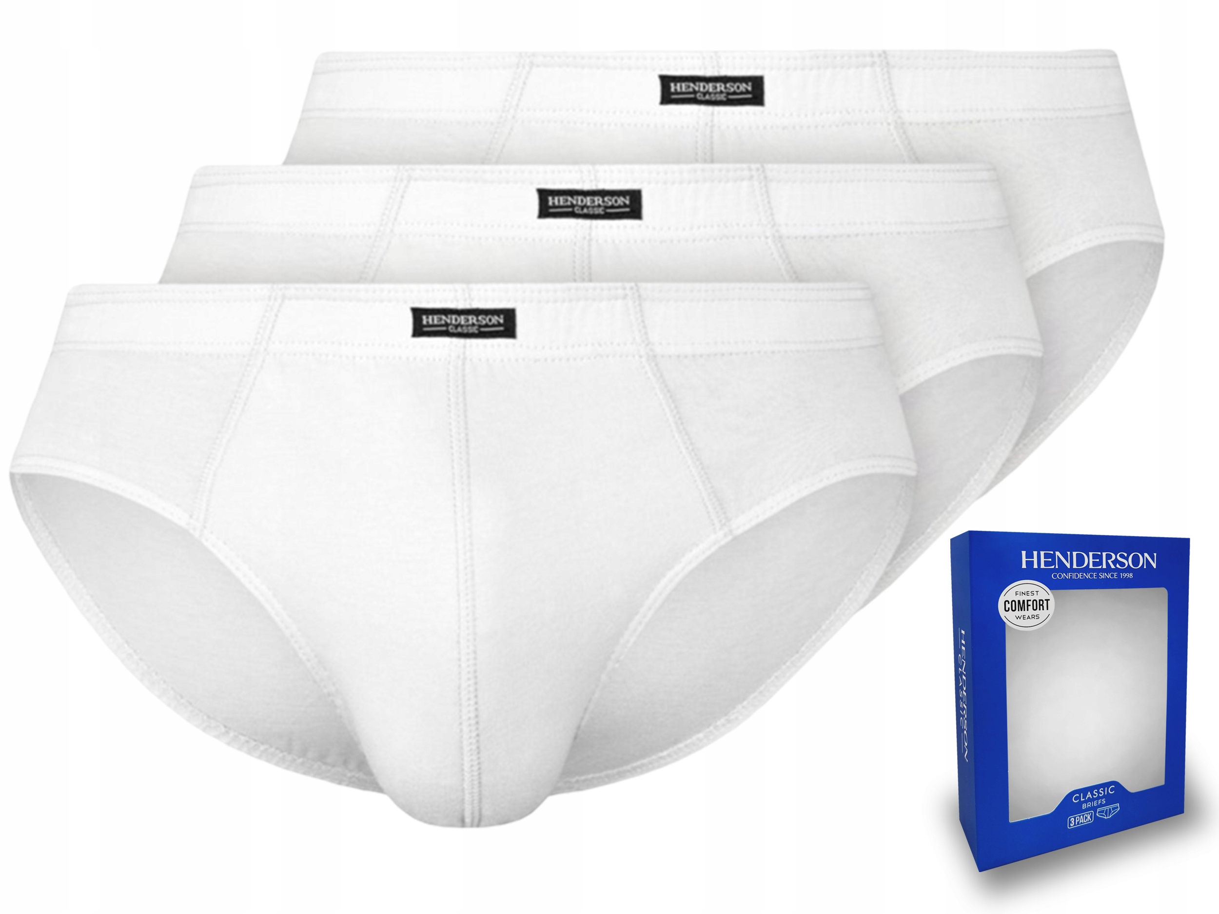 HENDERSON SLIPY MAJTKI MĘSKIE 1446-K121 BIAŁE BAWEŁNA XXL