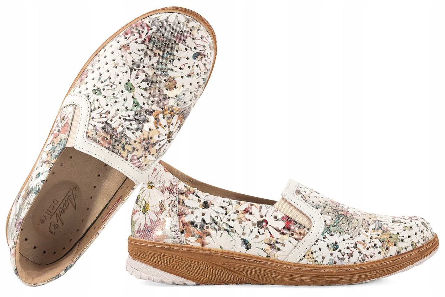 Axel 1908 Kožené Ažurové Polobotky Dámské Mokasíny Comfort, Velikost 36