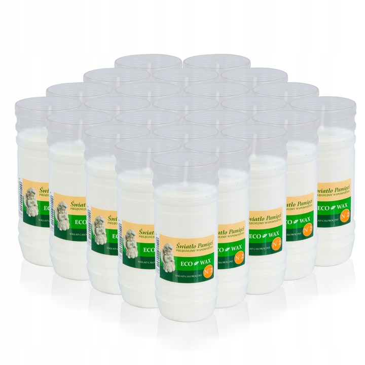 

Wkłady Znicze Parafinowe Eco Light 60H Palenia