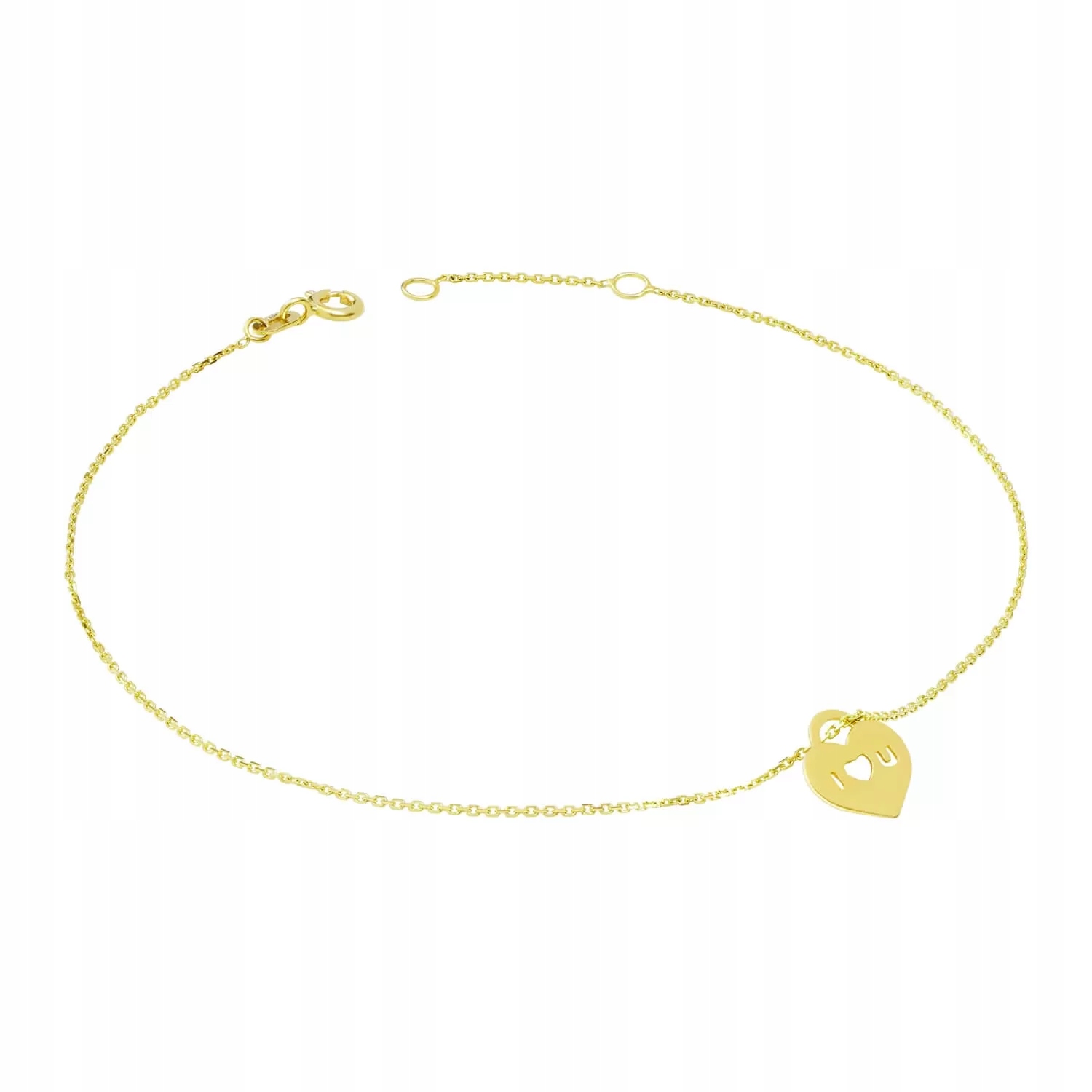 Zlatý náramek na nohu Love 585