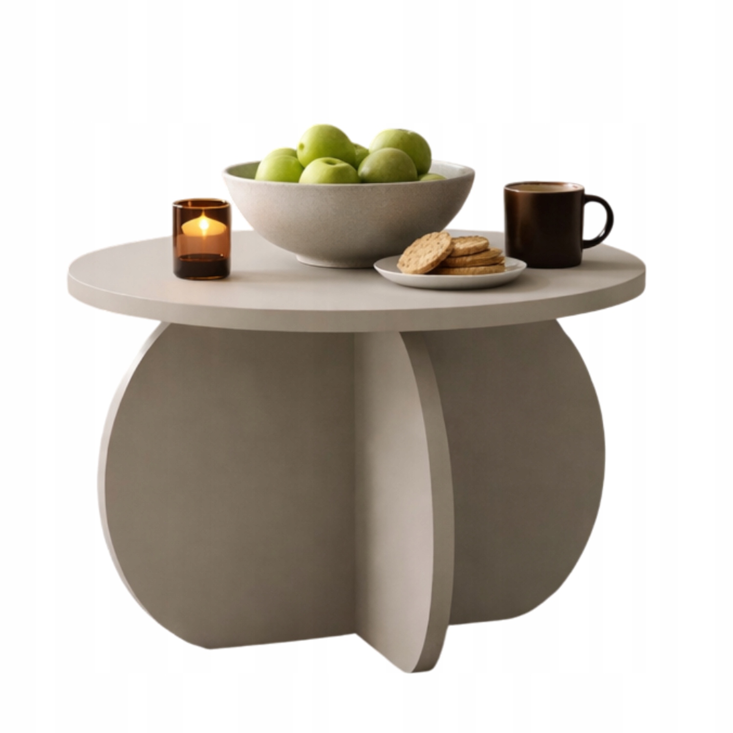 Konferenční stolek Yapandi Kaszmir 70 cm Kulatý Japandi Moderní do obývacího pokoje