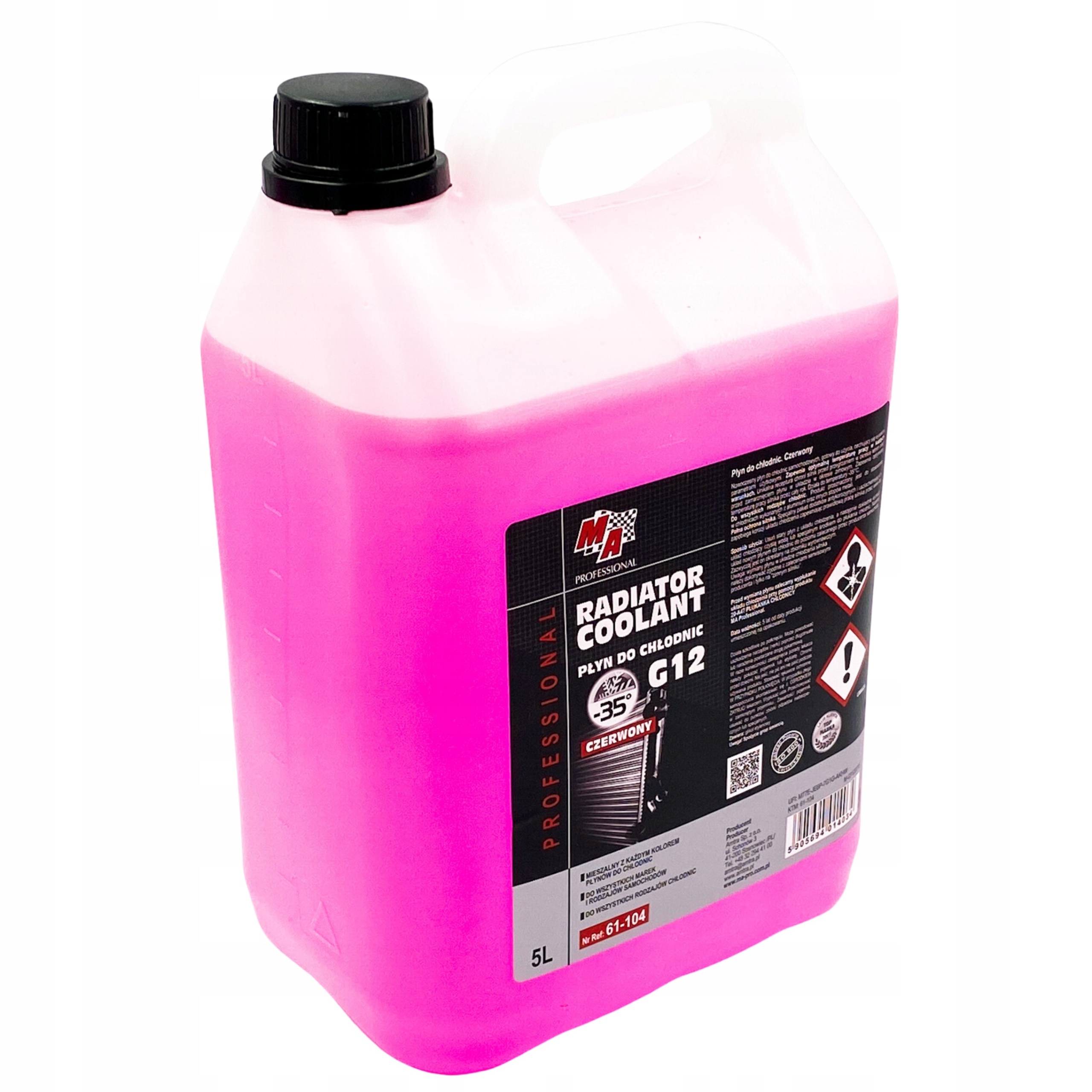 Płyn do chłodnic czerwony G12 Moje Auto 5l -35°C -35C chłodniczy gotowy