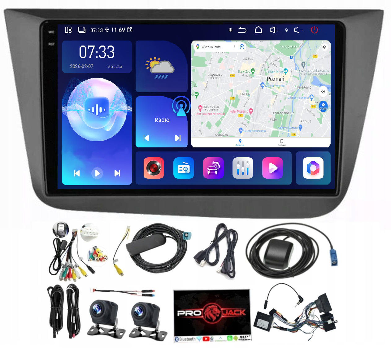 Rádio Navigácia Carplay Gps Android Seat Altea 2004-2015 6GB 128GB Sim