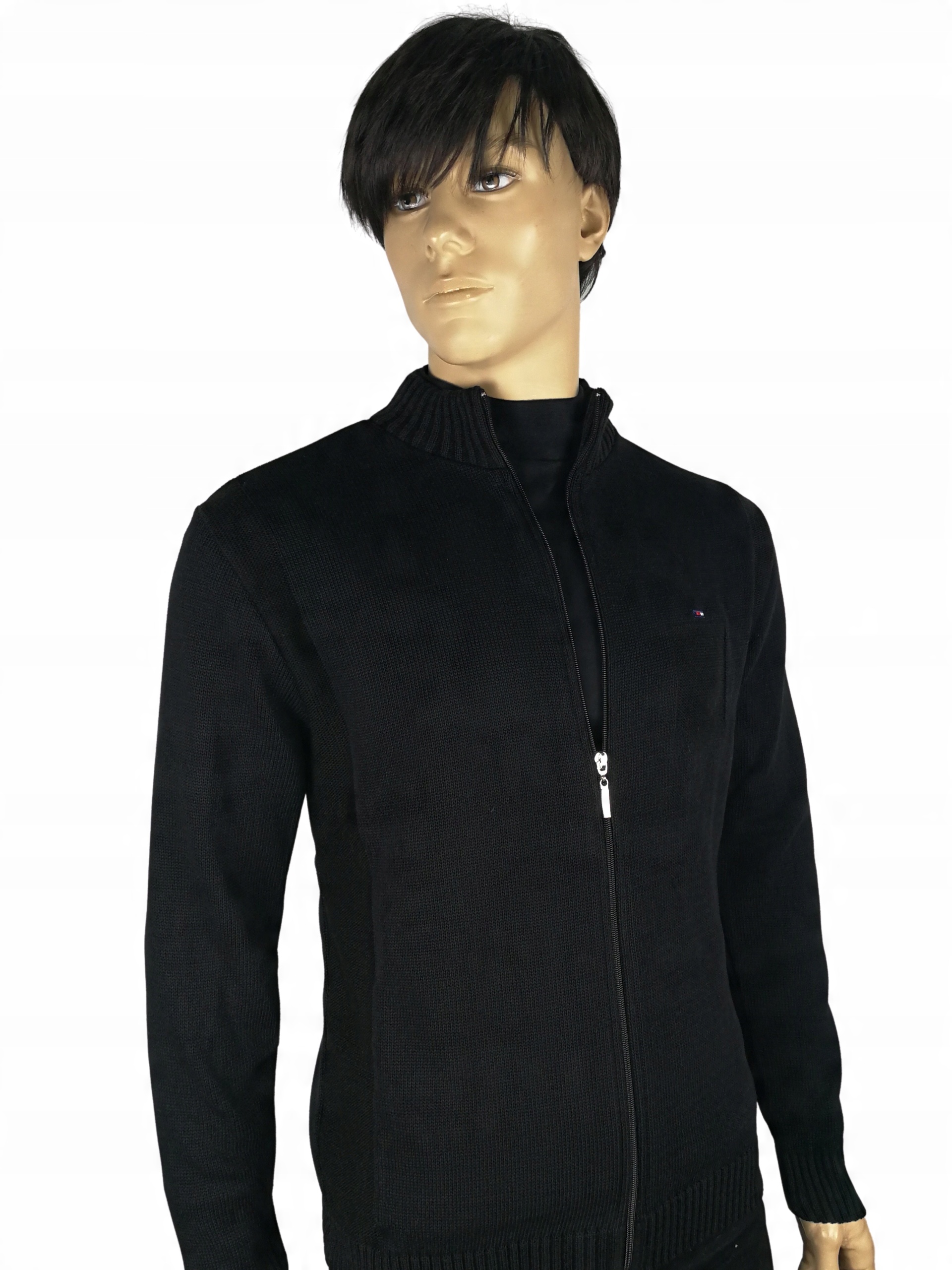 

sweter rozpinany N22e Polski czarny XXL