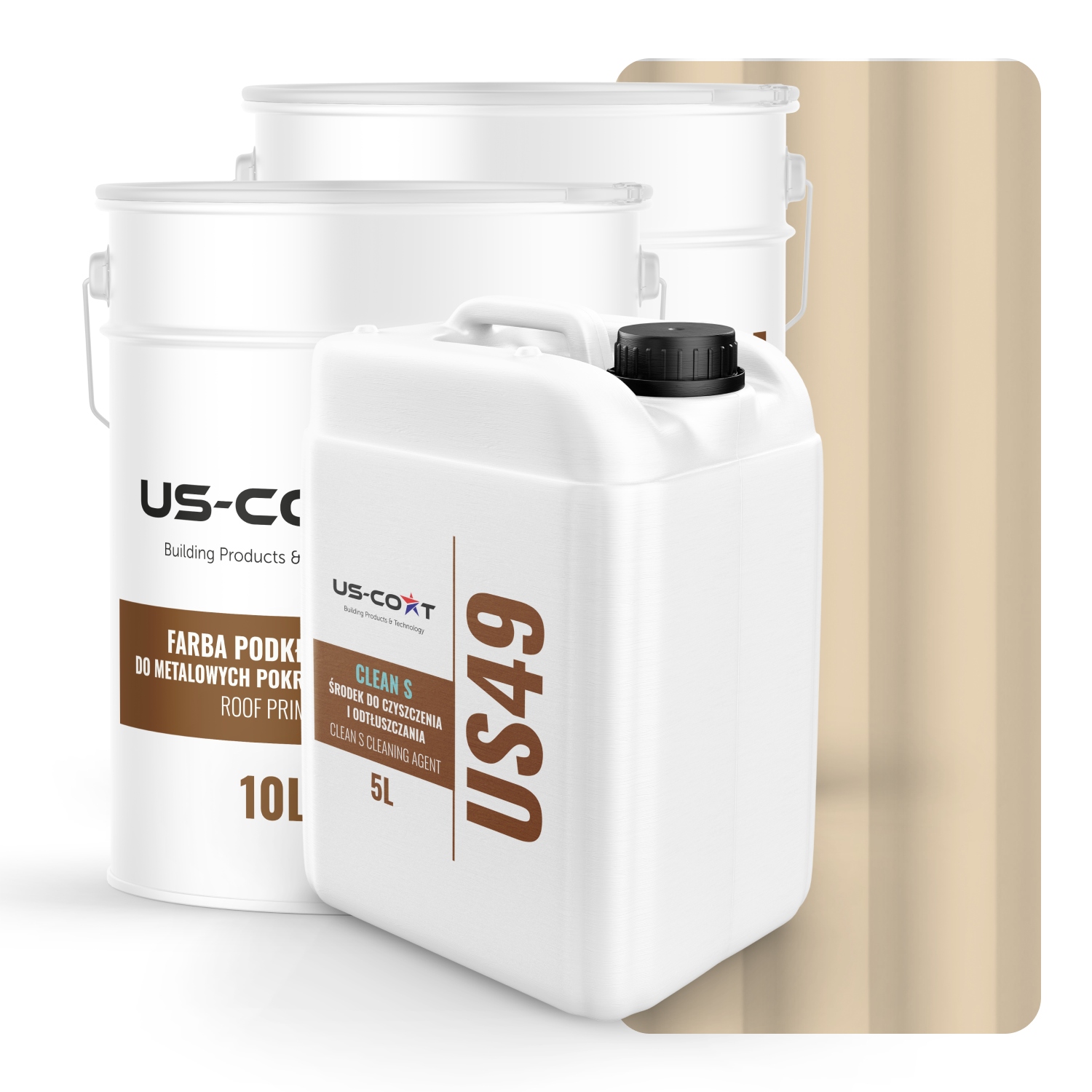 Farba Na Strechu Kovovú Základná Odtučňovač Krémovo-béžová RAL1015 74m2 Polomatná