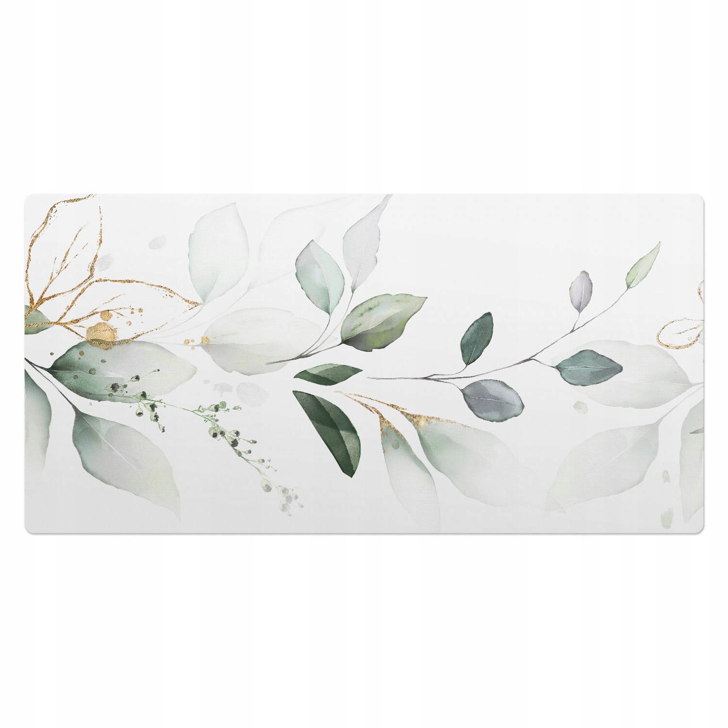 Podložka na psací stůl s motivem Akvarijní motiv jemných listů 100 x 50 cm