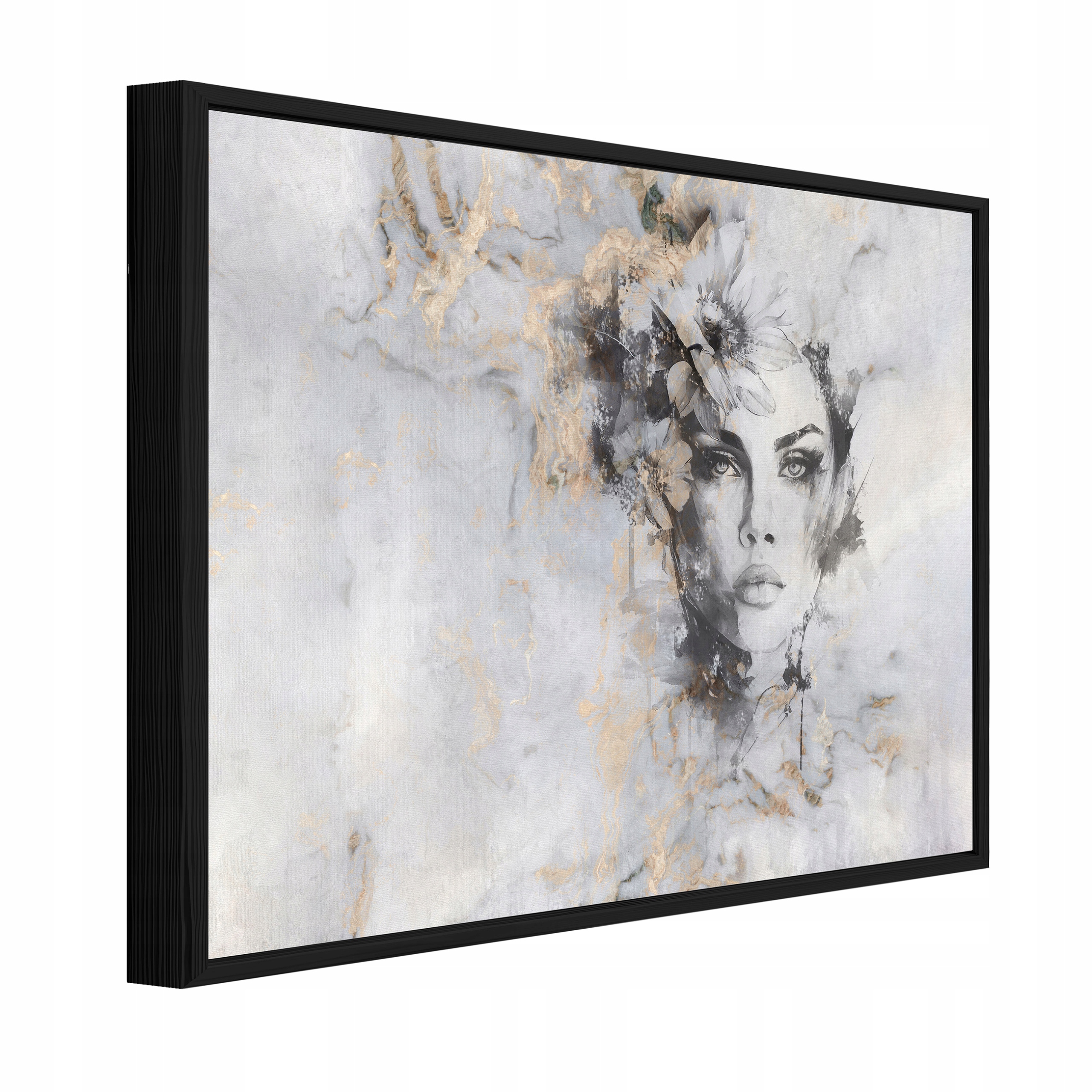 Obraz V Rámu Šedý Žena Beton Do Předsíně Jídelna Kuchyně 60x40