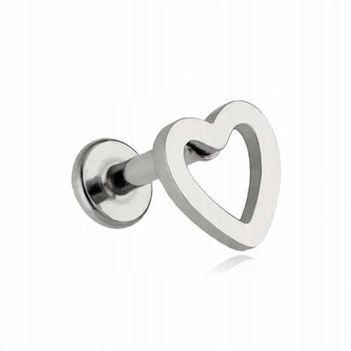 

Kolczyk do uszu labret srebrne serce lobe 1,2/6