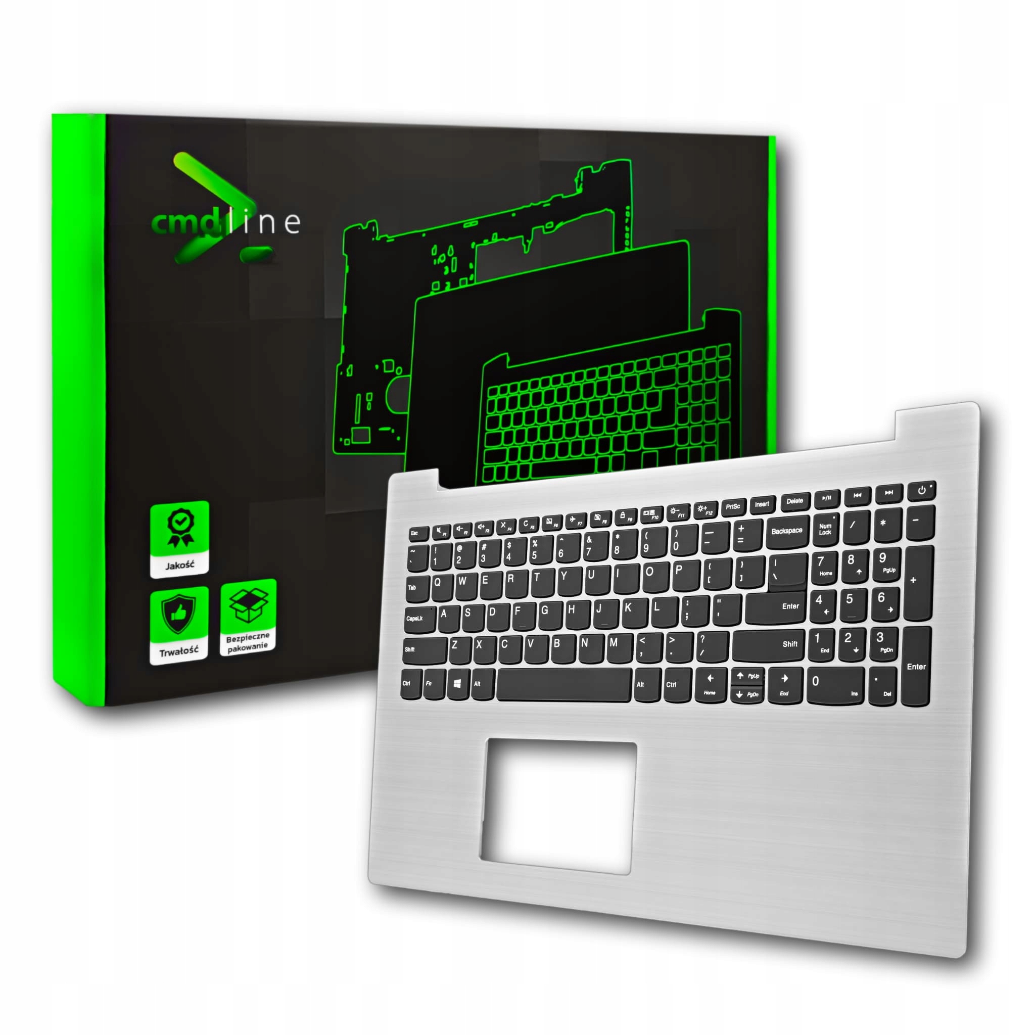 Palmrest Klawiatura Do Lenovo 520-15IKB Sil