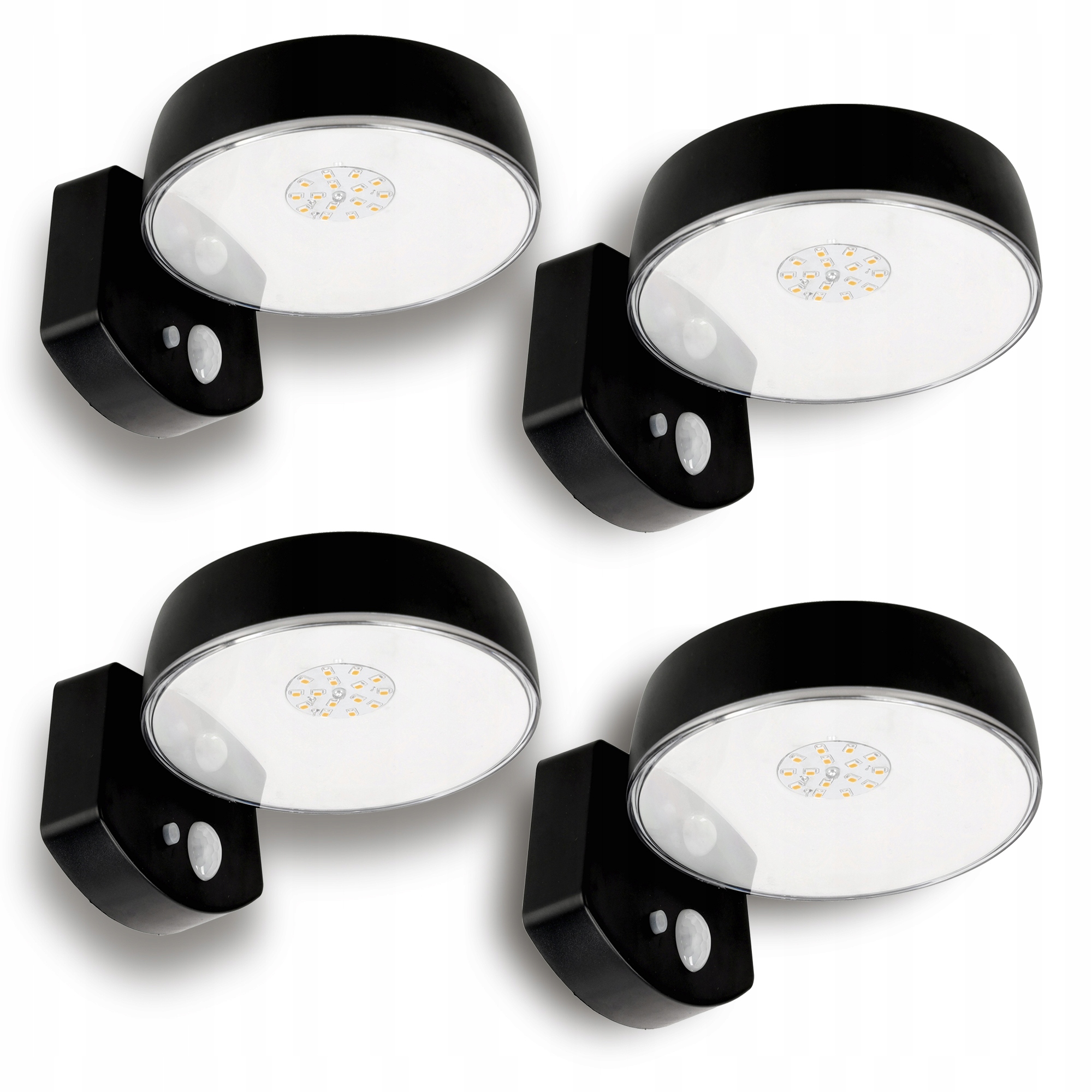 4 x Solárna fasádna Led lampa s snímačom pohybu