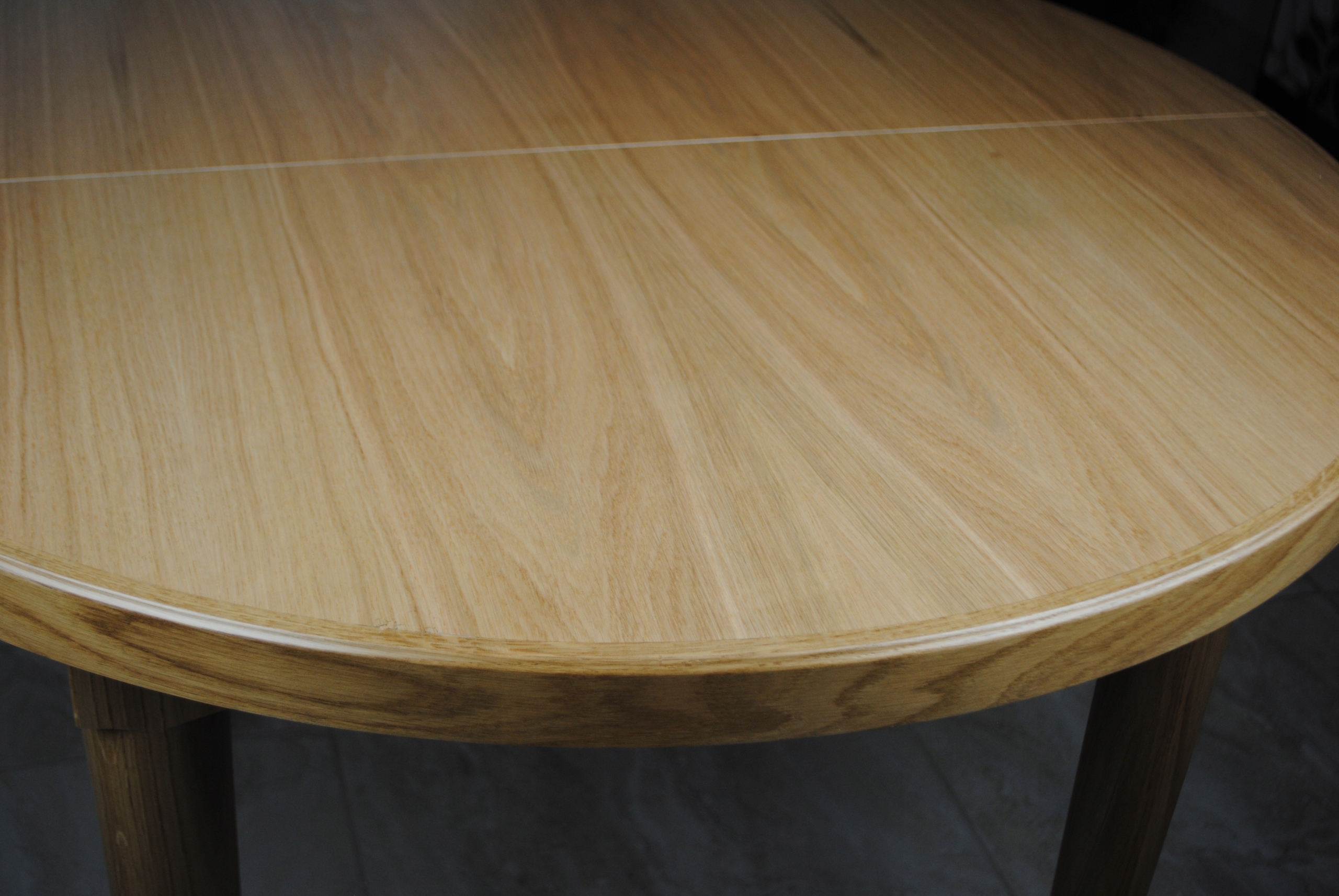 STÓŁ DĘBOWY OKRĄGŁY ROZKŁADANY 100/250 SALON JADALNIA KUCHNIA Maksymalna długość rozłożonego stołu 250 cm