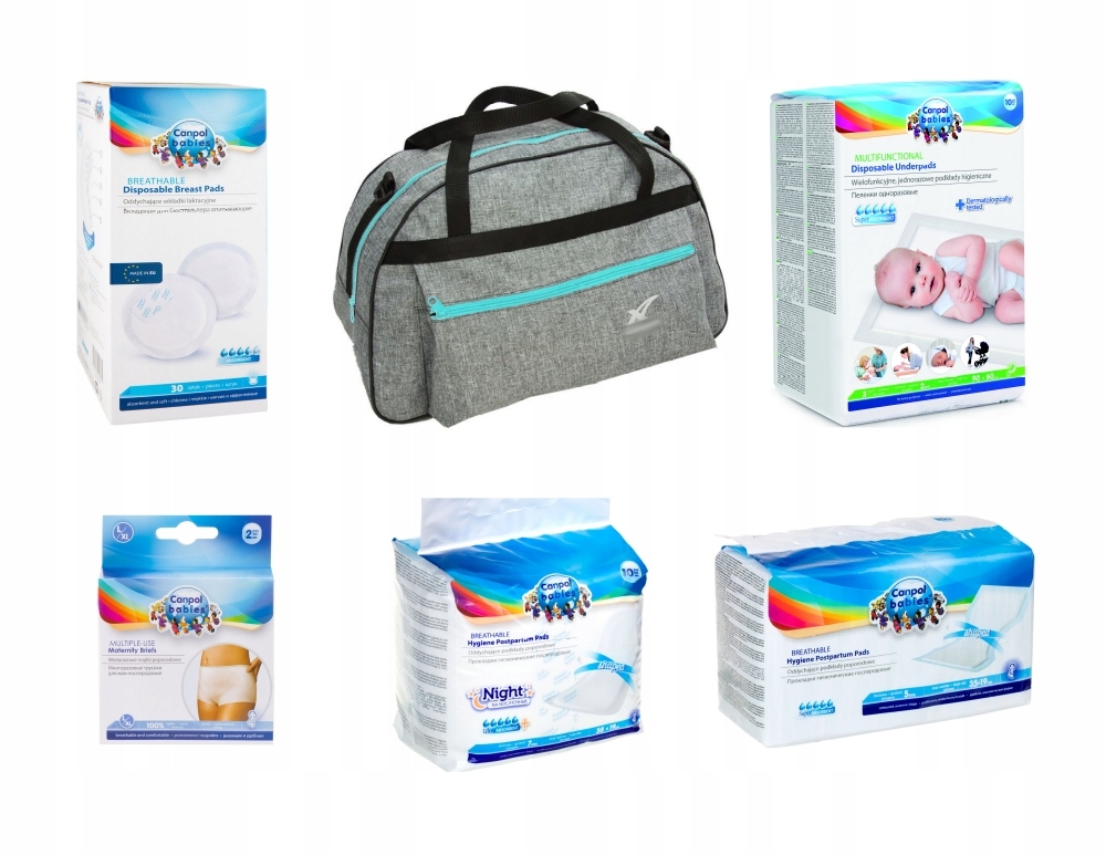 Wyprawka do szpitala porodu dla mamy CANPOL + TORBA
