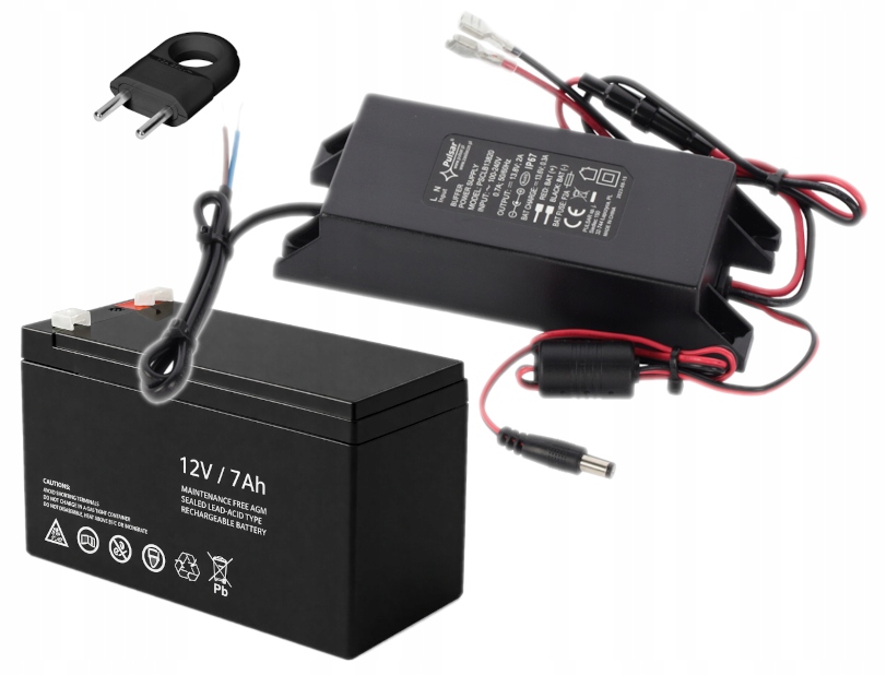 Ups Zasilacz Awaryjny 12V Buforowy Hermetyczny 13,8V 2A Akumulator 7Ah Wtyk