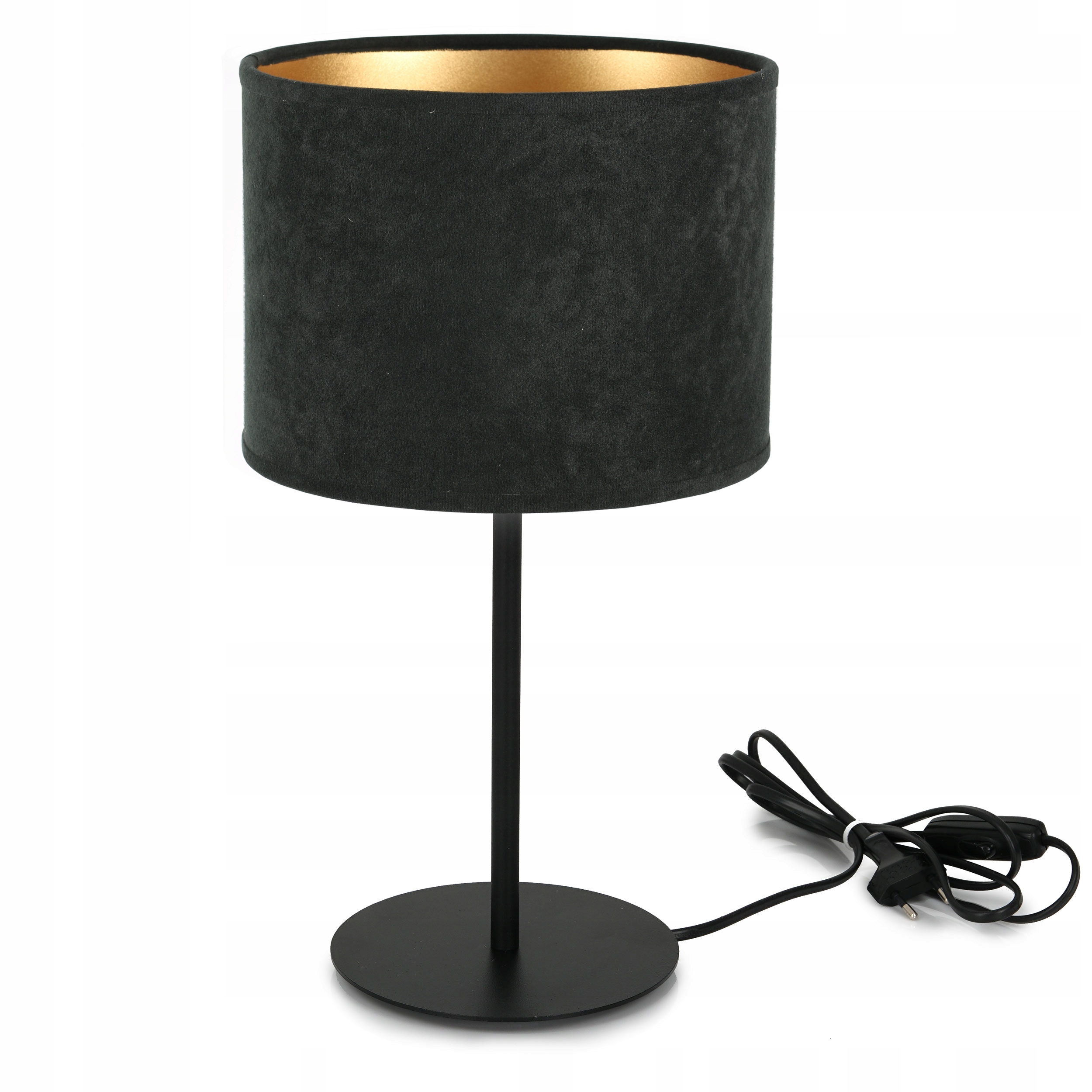 Noční Lampa Velurová Černá E 27