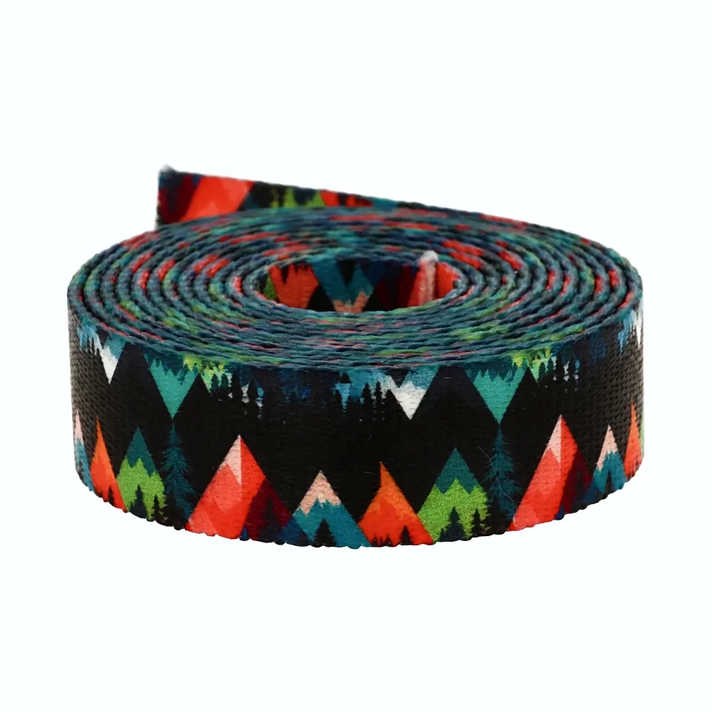 Popruh s potiskem Sublimace Colorful Peaks 48 m hladká 1,7 mm 40 mm