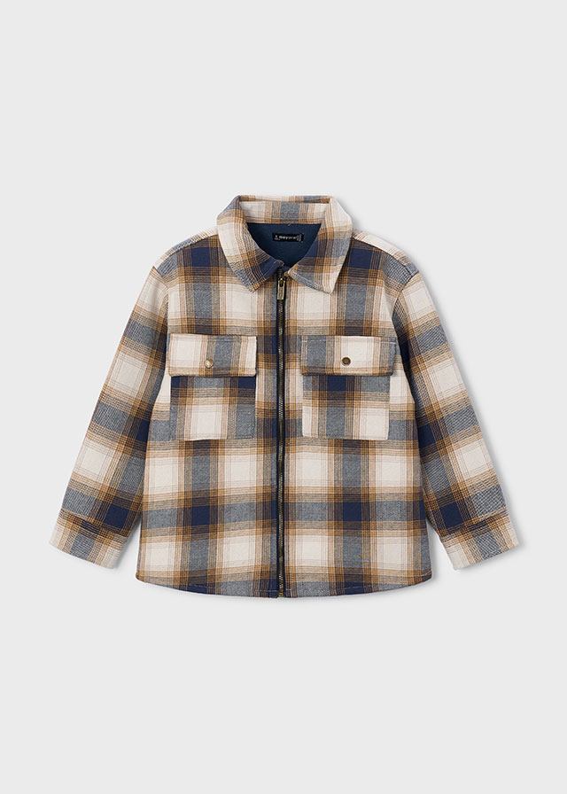 Domekmody Mayoral 4466 Bluza rozpinana w kratę dla chłopca rozmiar 122
