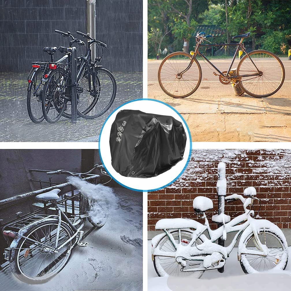 POKROWIEC ROWEROWY, PLANDEKA ROWEROWA WODOODPORNA NA 3 ROWERY, 190T TKANINA Marka bez marki