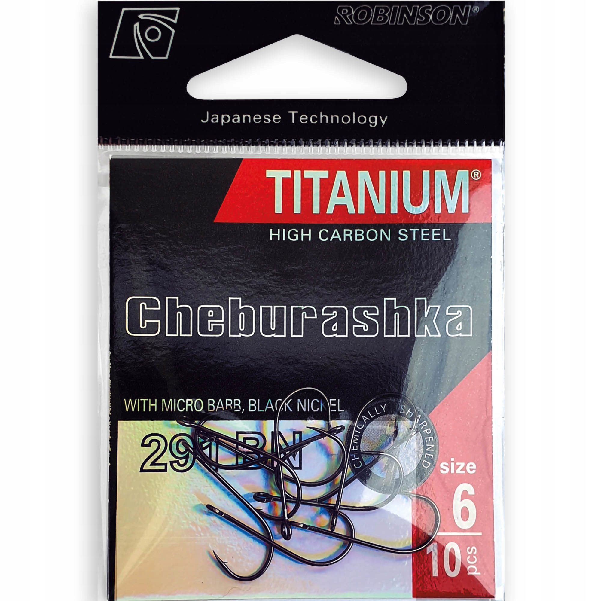 Haczyki Robinson Titanium Cheburashka 291BN Rozmiar 1 10szt