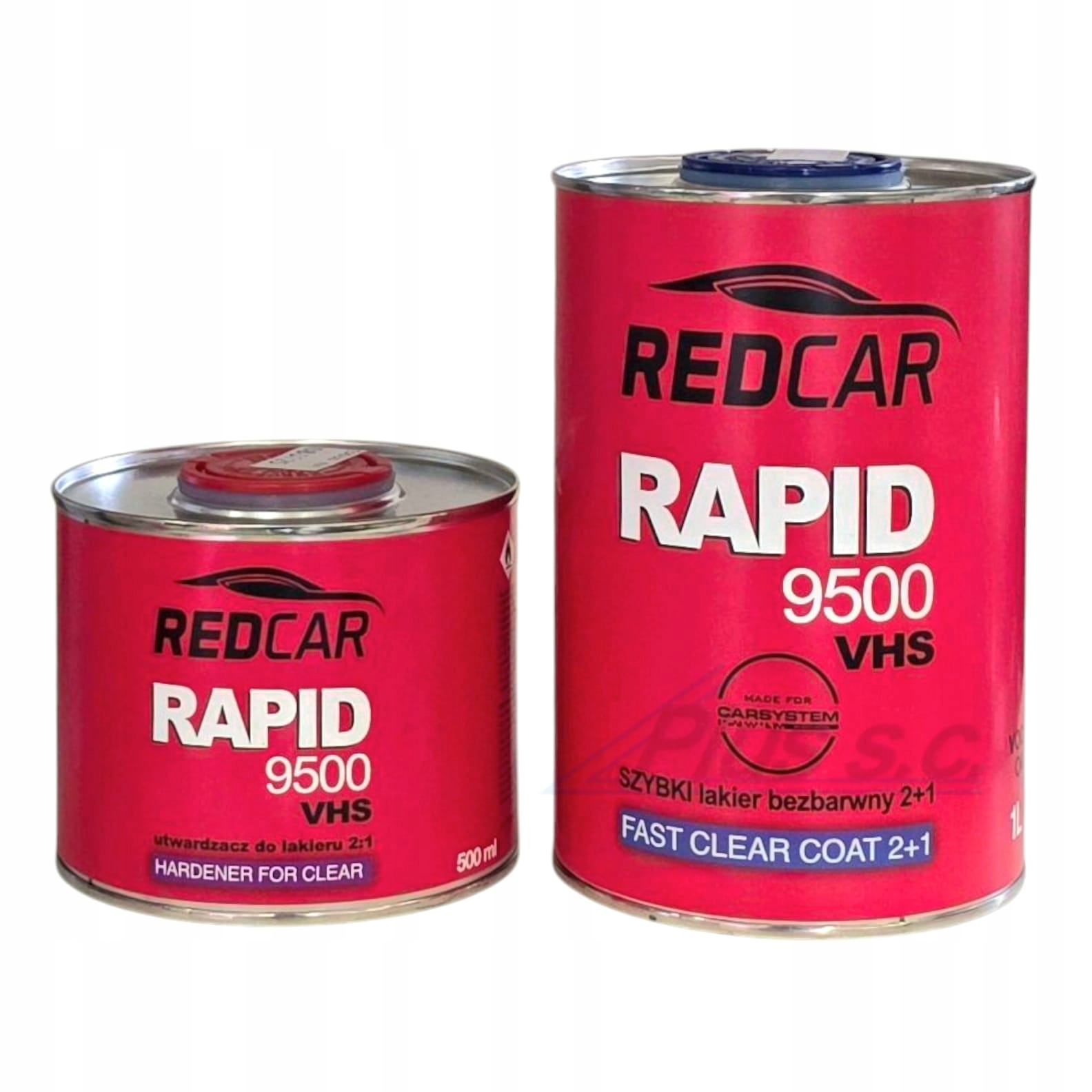 RedCar Rapid 9500 Vhs Lakier Bezbarwny 2+1 1L+UTW. 0.5L