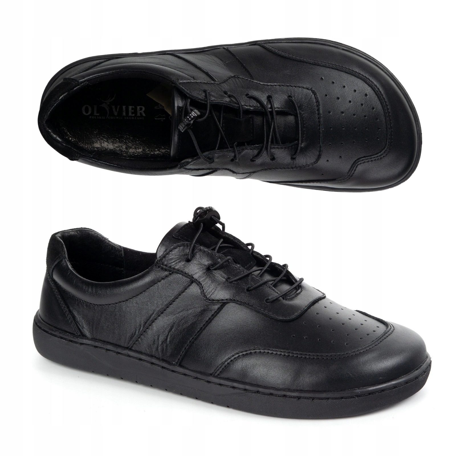 Dámské Boty Barefoot Kůže Minimalistické Široké Aria černé 37