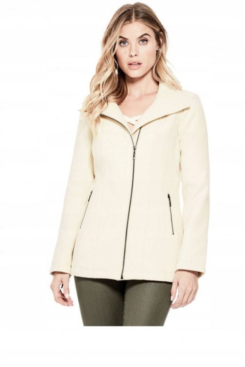 Guess dámský kabátek Apalonia Peacoat béžový Xs