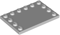 

Lego 6180 płytka gładka 4x6 j. szary 1 szt N