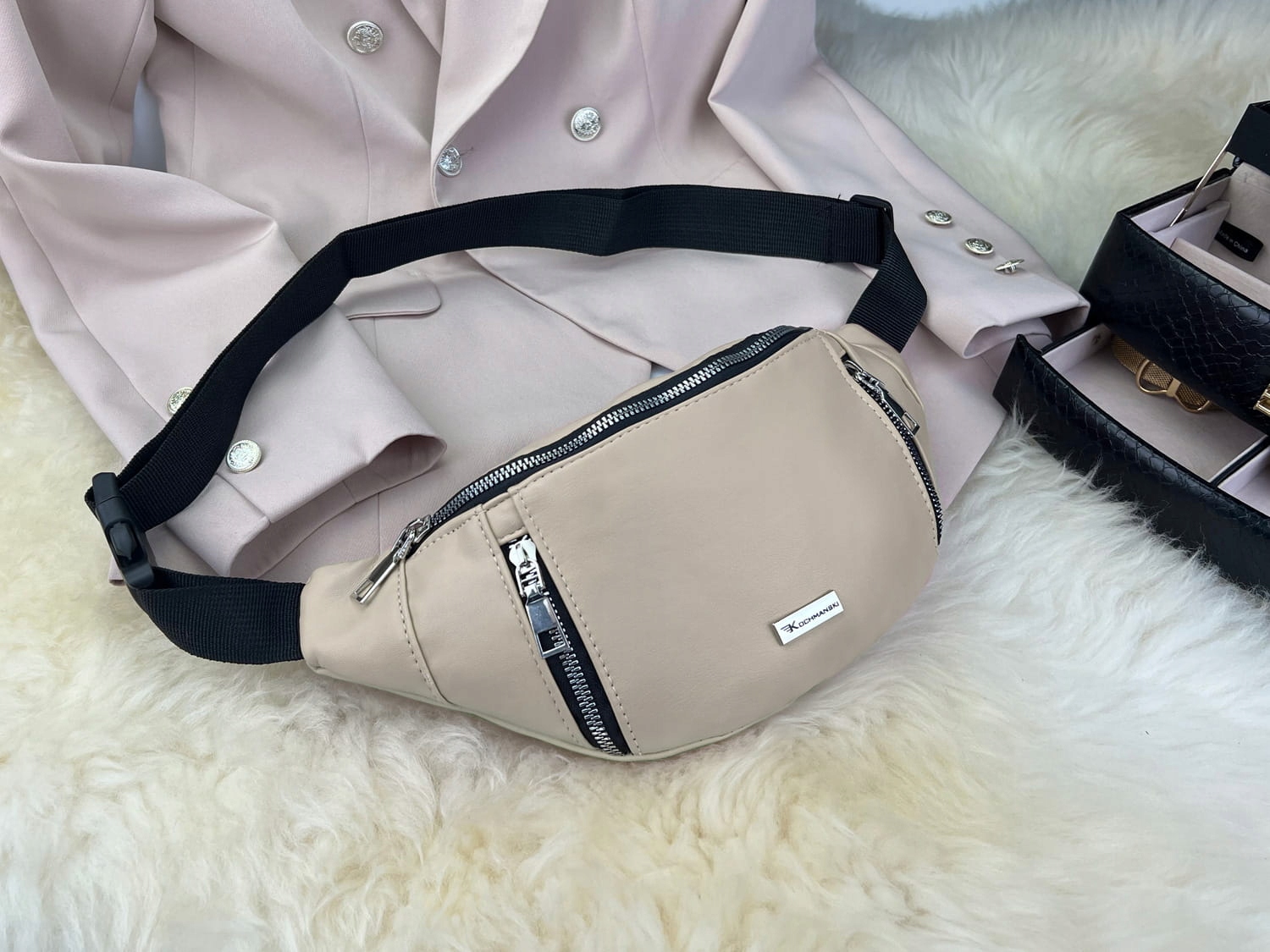 KOCHMANSKI nerka damska na pas lub saszetka na ramię beżowa Marka Kochmanski