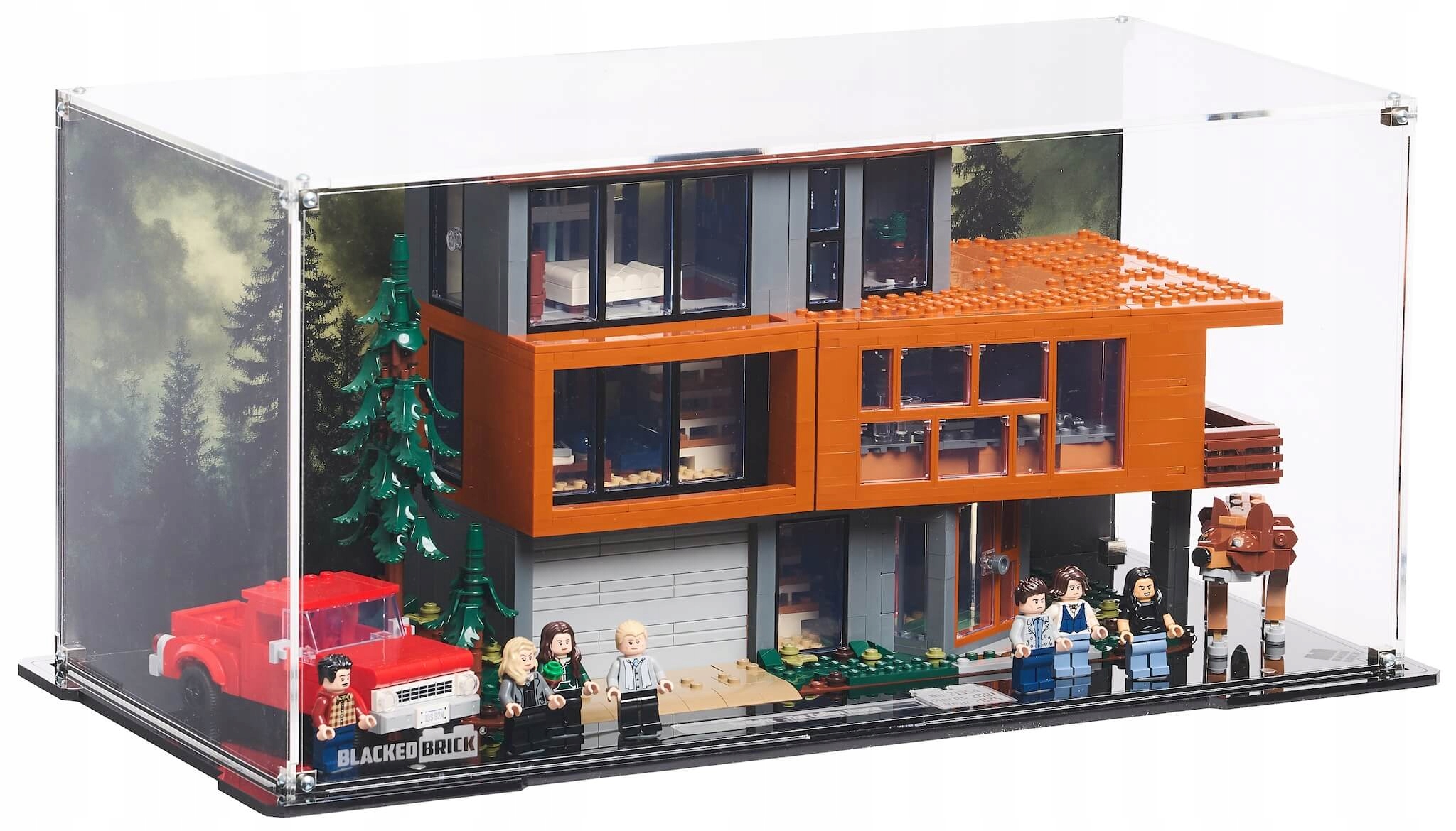 Vitrína s pozadím Blacked Brick pre Lego 21354 Ideas Súmrak dom Cullenovcov