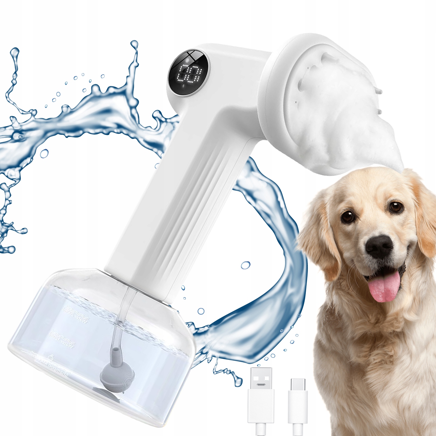 Levně Kartáč Pro Psa Kočku Na Mytí Myčka S Dávkovačem Tekutina Do Koupele 300 ML