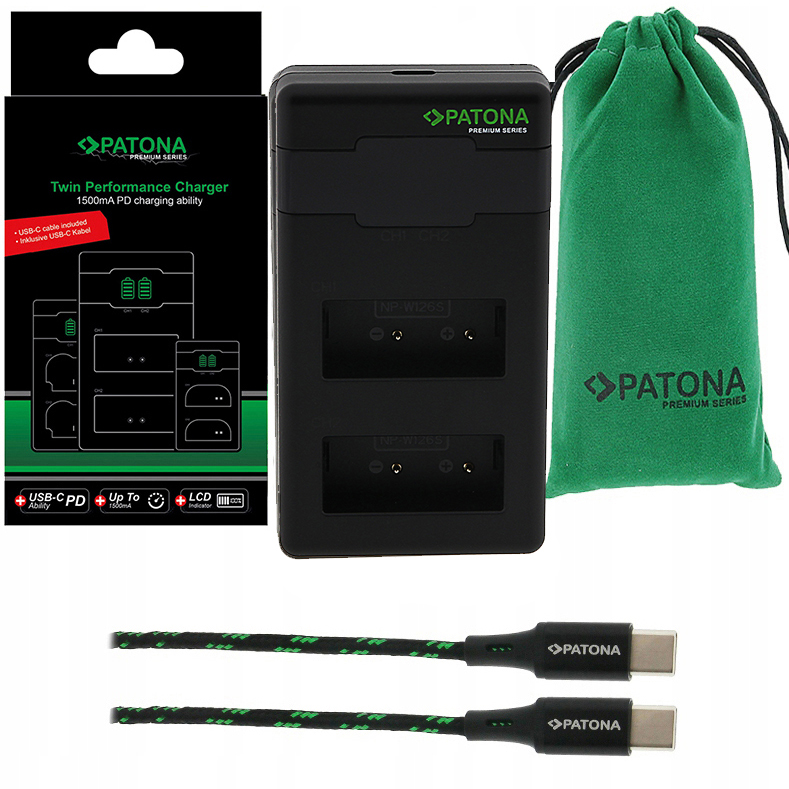 Akumulator PATONA Platinum Fuji NP-W126s + ładowar Pojemność akumulatora 1140 mAh