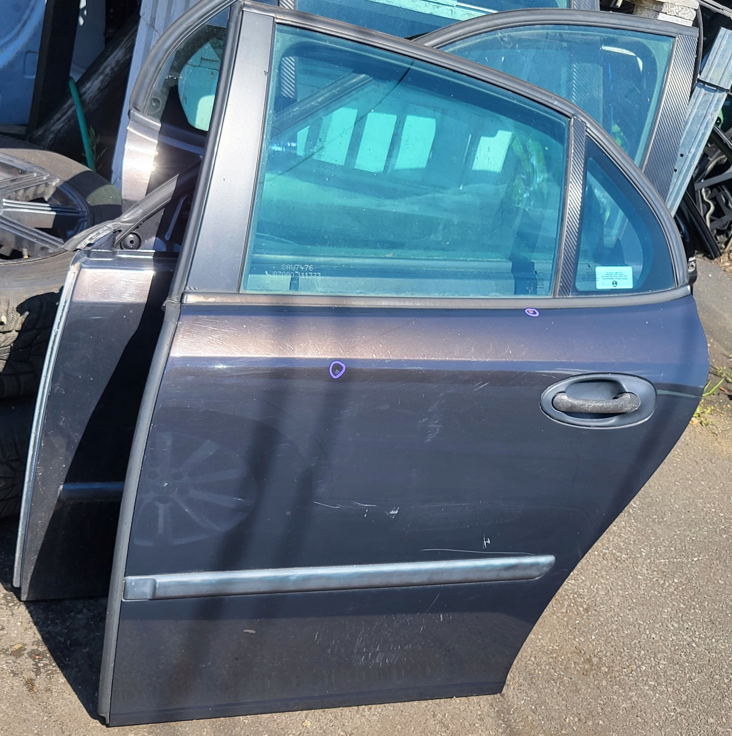 door complete left rear. side window lock lift SAAB 93 9-3 II 2 OE