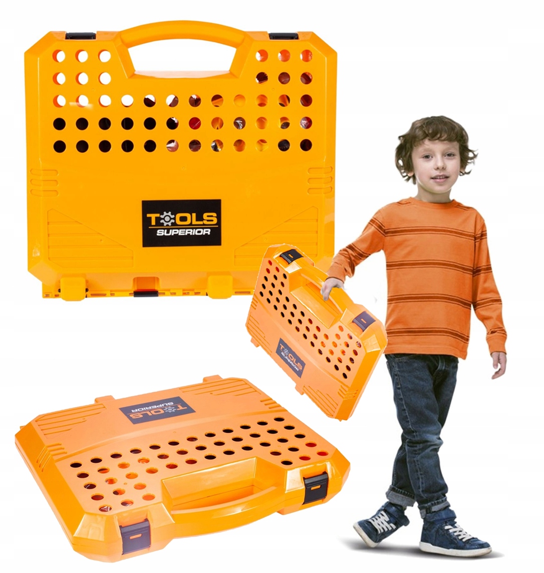 ZESTAW NARZĘDZI WARSZTATOWYCH WARSZTAT MAJSTERKOWICZA WALIZKA Z NARZĘDZIAMI Materiał plastik