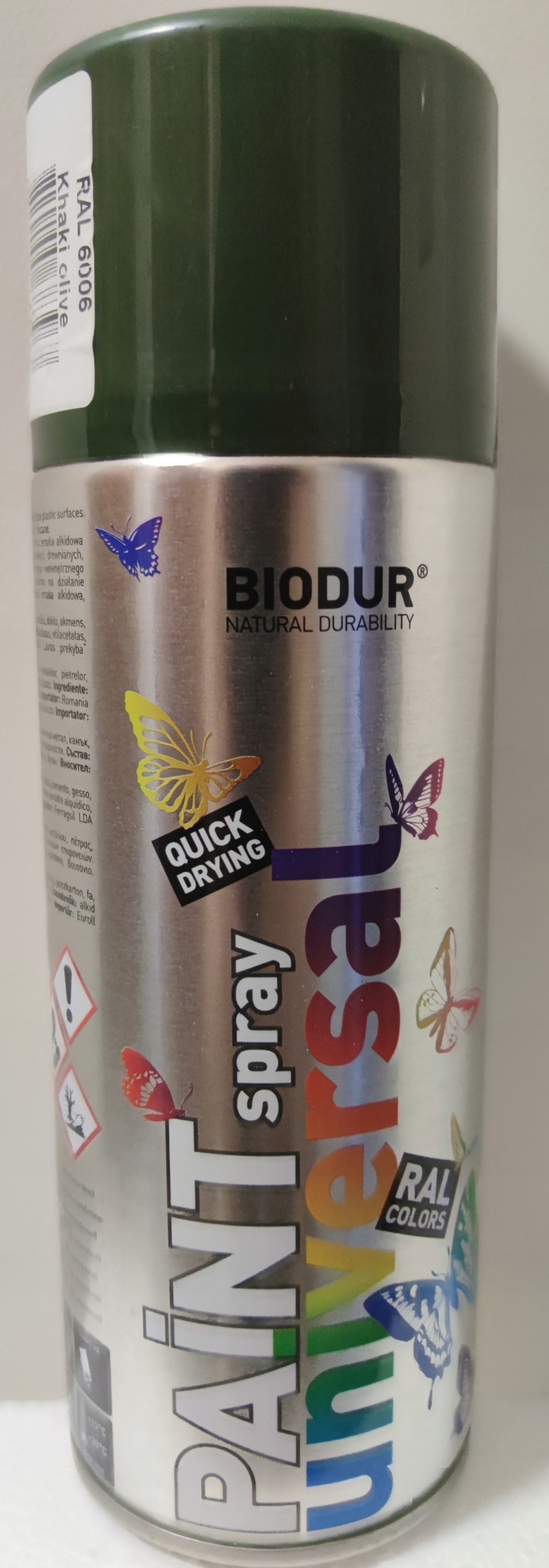 SPRAY FARBA OLIWKOWY KHAKI RAL 6006 POŁYSK