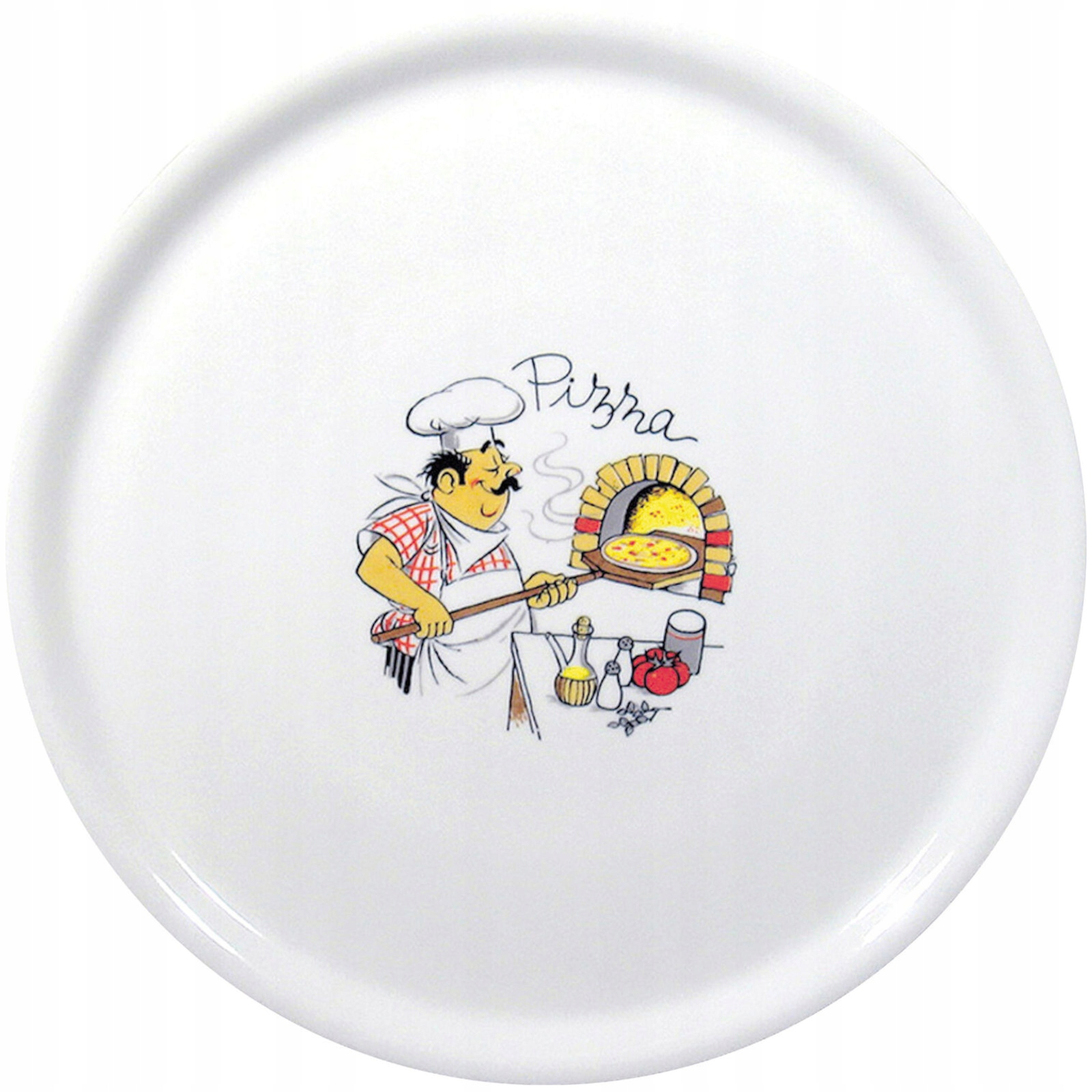 Tanier na pizzu z porcelánu Traditional biely, priemer 31 cm sada 6 ks