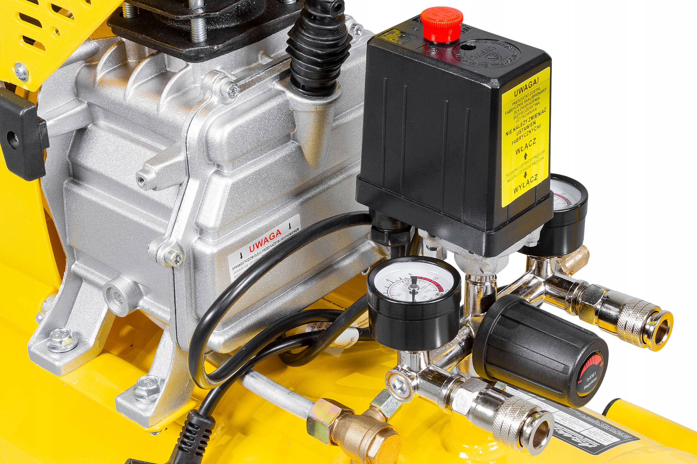 KOMPRESOR OLEJOWY SPRĘŻARKA POWIETRZA POMPA TŁOKOWA 24L MOCNY WYDAJNY Ciśnienie maksymalne 8 bar